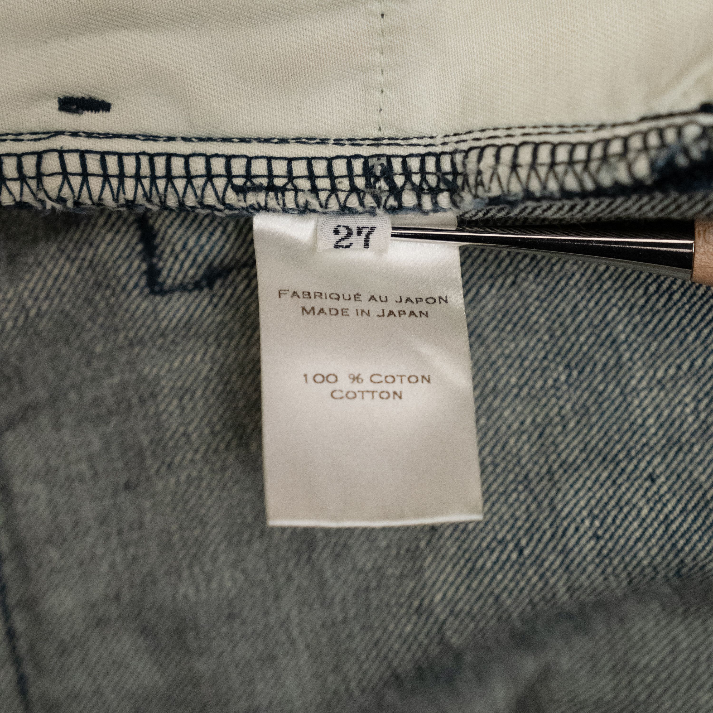 Balmain 2012FW 3D BIKER DEEP BLUE DENIM Decarnin Era Style Size US 27 - 25 Thumbnail