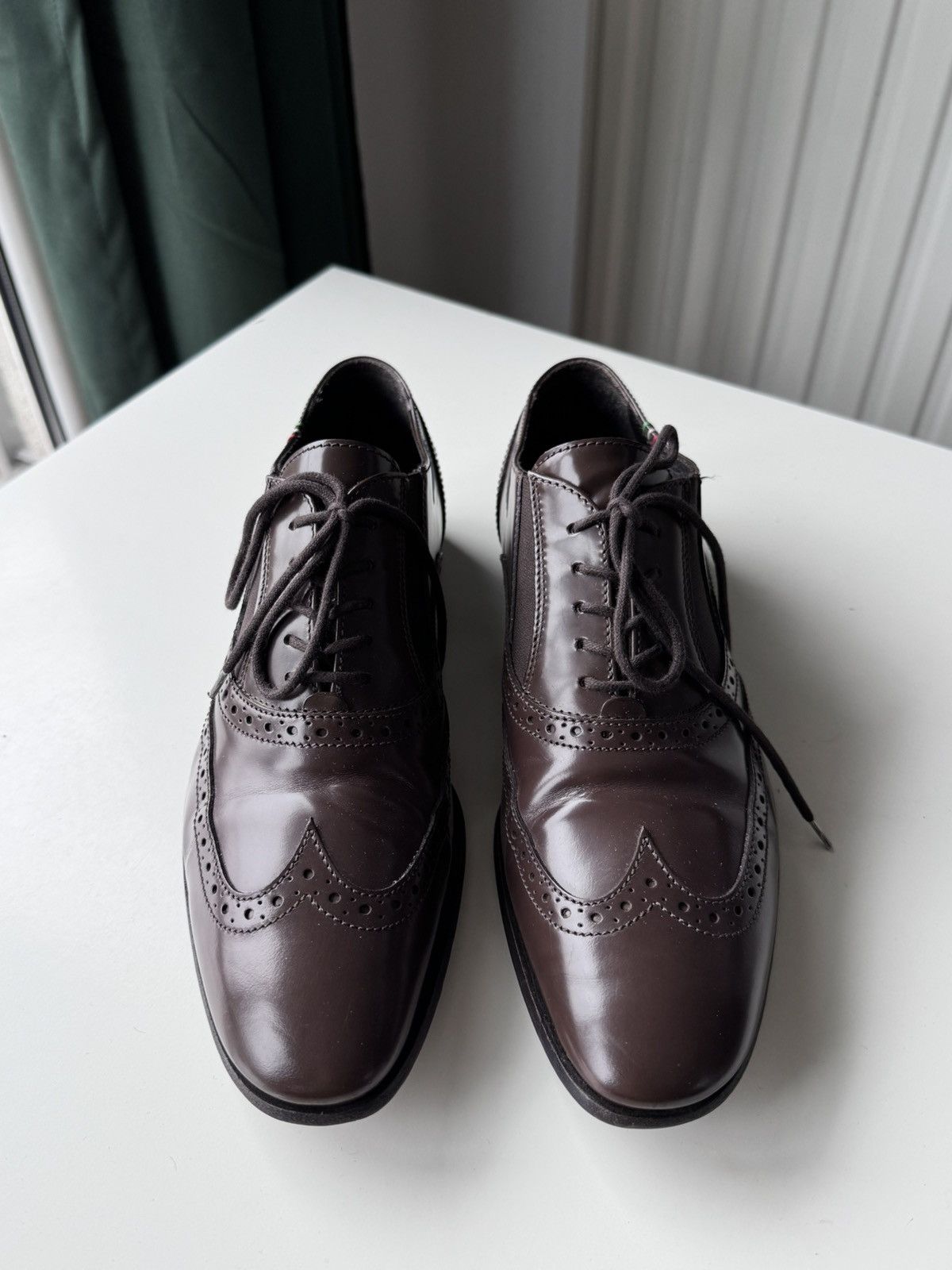 Moschino Moschino Men’s Brown Leather Lace-Up Brogues Size US 7.5 / EU 40-41 - 1 Thumbnail