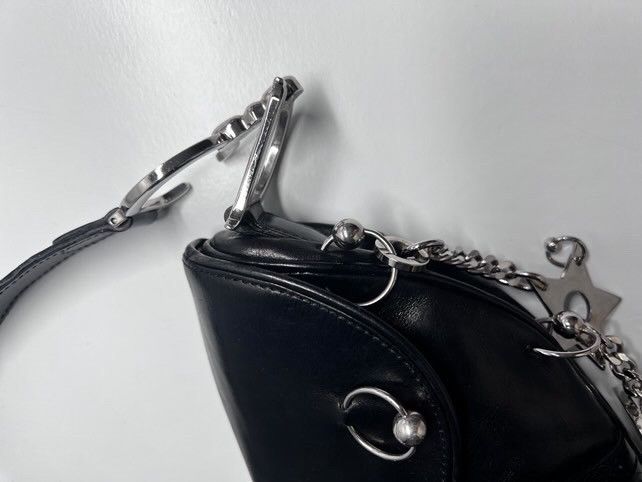 Dior Dior Punk Black Leather Hardcore Saddle Bag Size ONE SIZE - 21 Thumbnail