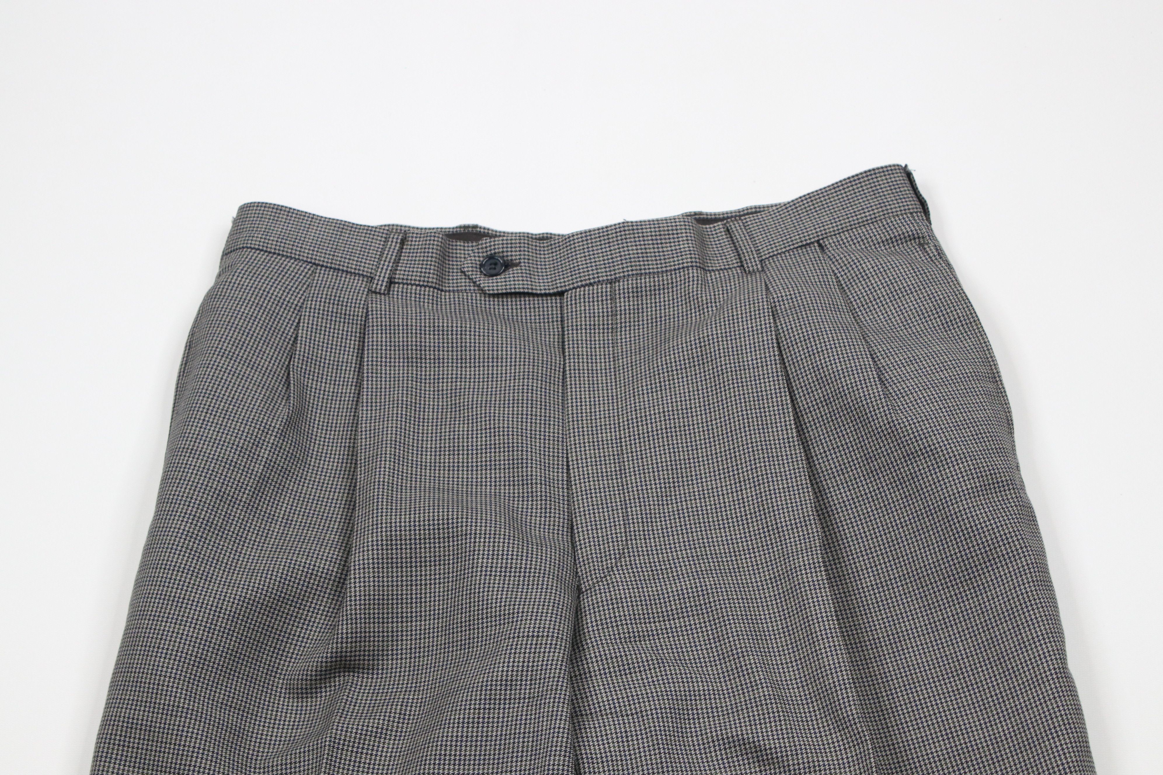 Vintage Vintage 90s Streetwear Wide Leg Chino Pants Houndstooth Size US 34 / EU 50 - 2 Thumbnail