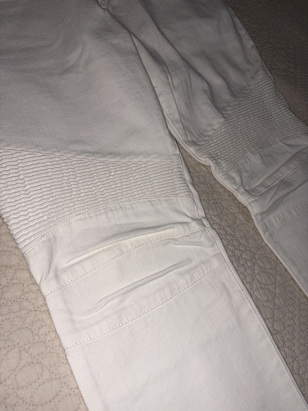 Balmain White Balmain Biker Denim Size US 34 / EU 50 - 3 Thumbnail