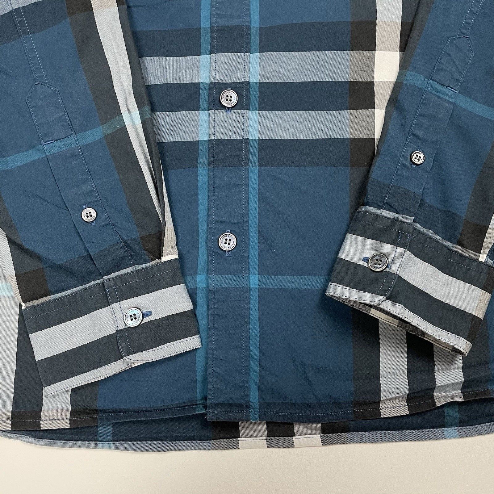 Burberry Burberry Shirt Nova Check Mens Small Blue S Size US S / EU 44-46 / 1 - 6 Thumbnail