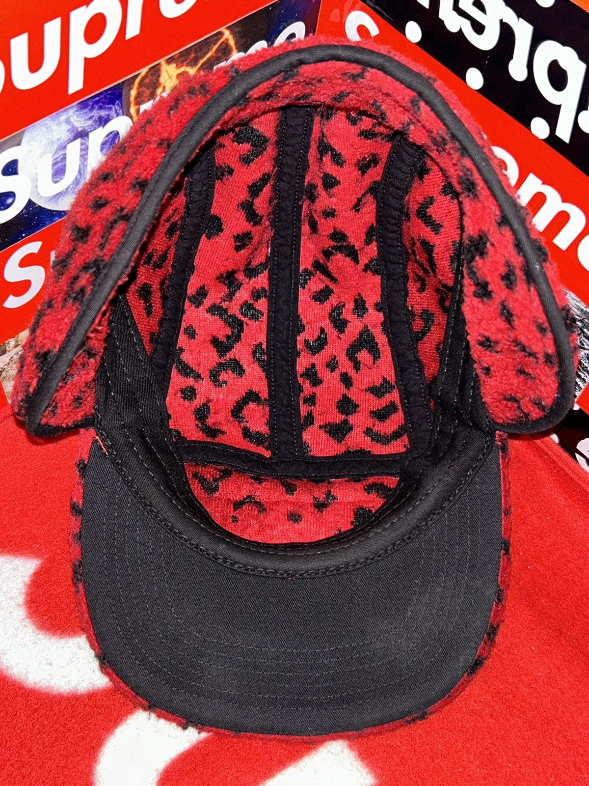 Supreme Supreme Leopard Polar Fleece Earflap Camp Cap FW17 NEW Size ONE SIZE - 8 Thumbnail
