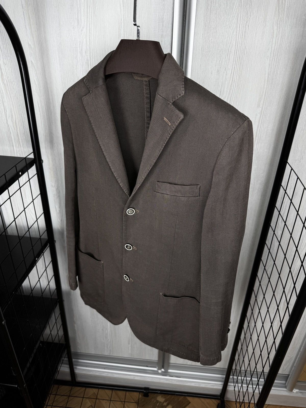 Boggi Boggi Milano Brown cotton unlined 3 button blazer size 48R Size 38R - 6 Thumbnail