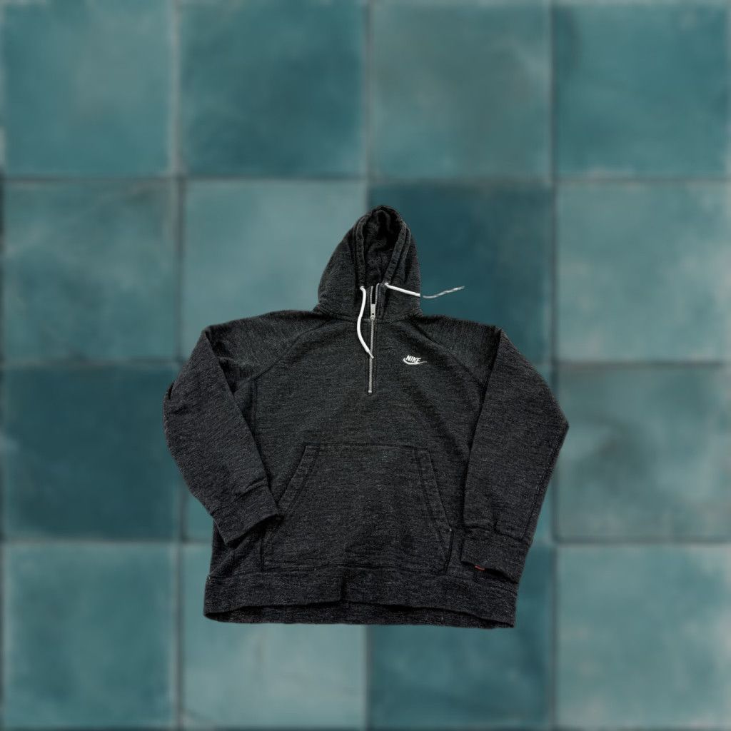 Nike Nike Hoodie Mens Medium Black Gray Half Zip Pullover Swoosh Athletic 805172-032 Size US M / EU 48-50 / 2 - 1 Thumbnail