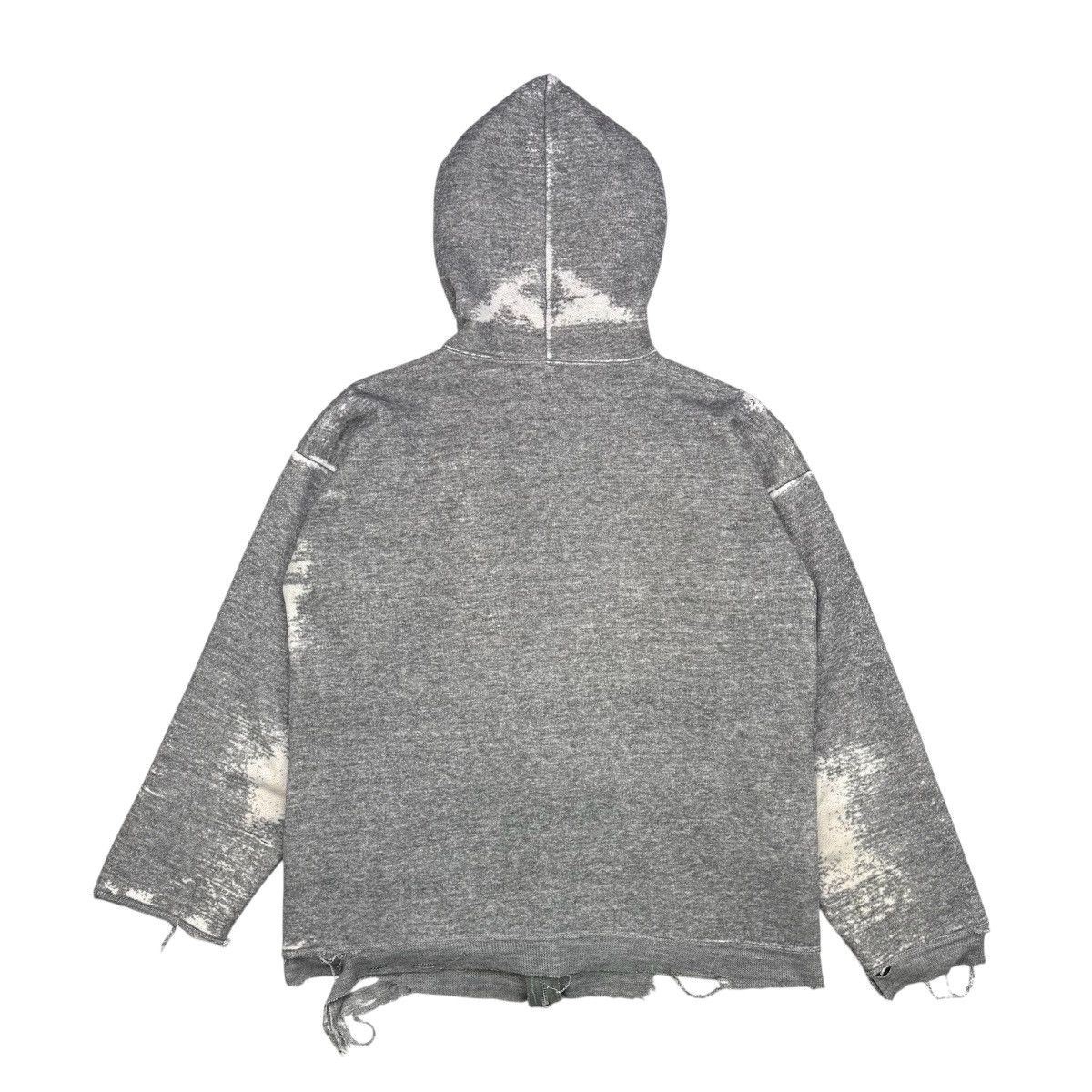 Vintage VINTAGE THRASHED FADED THERMAL ZIP HOODIE Size US L / EU 52-54 / 3 - 3 Thumbnail