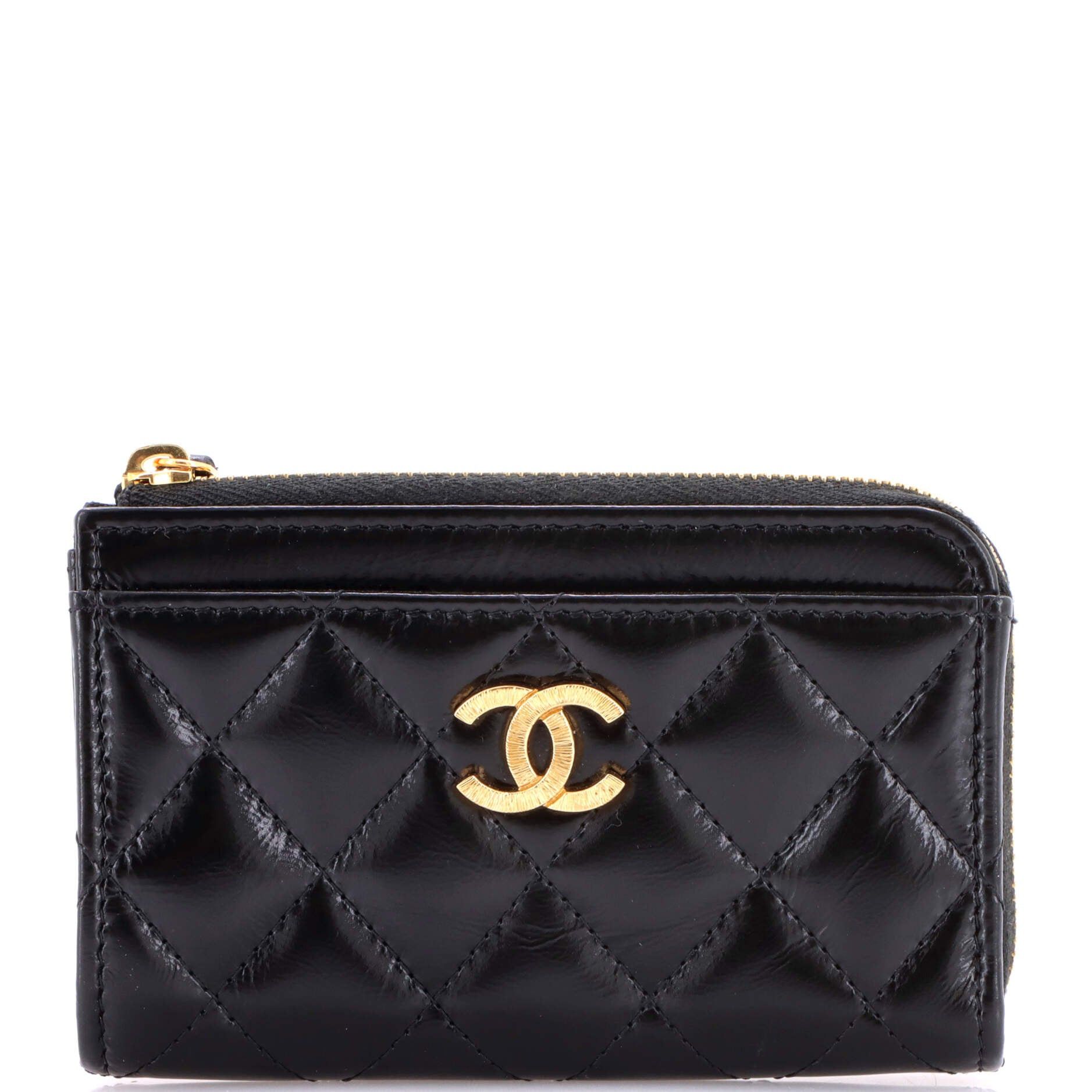 Chanel Textured CC Zip Around Card Holder Size ONE SIZE - 1 Thumbnail