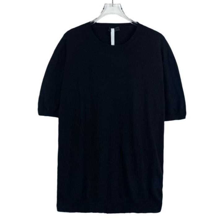 Prada Prada Round Neck Black Cotton Short-Sleeve Knit Top Size US XL / EU 56 / 4 - 1 Thumbnail