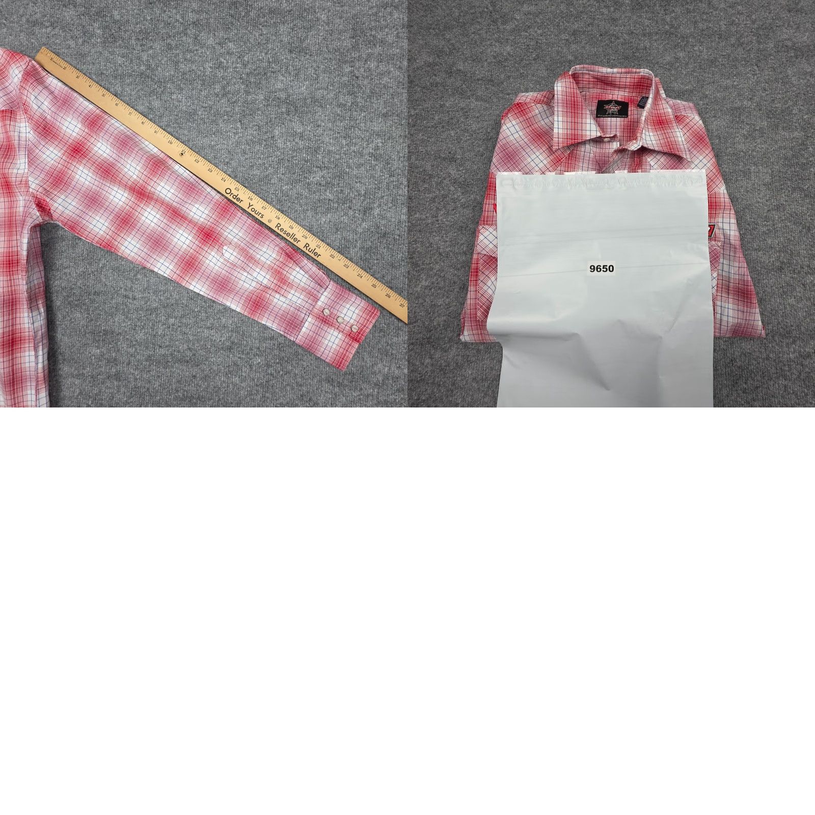 Wrangler Wrangler PBR Pearl Snap Shirt Mens Small Red White Western Rodeo Cowboy Shirt Size US S / EU 44-46 / 1 - 10 Thumbnail
