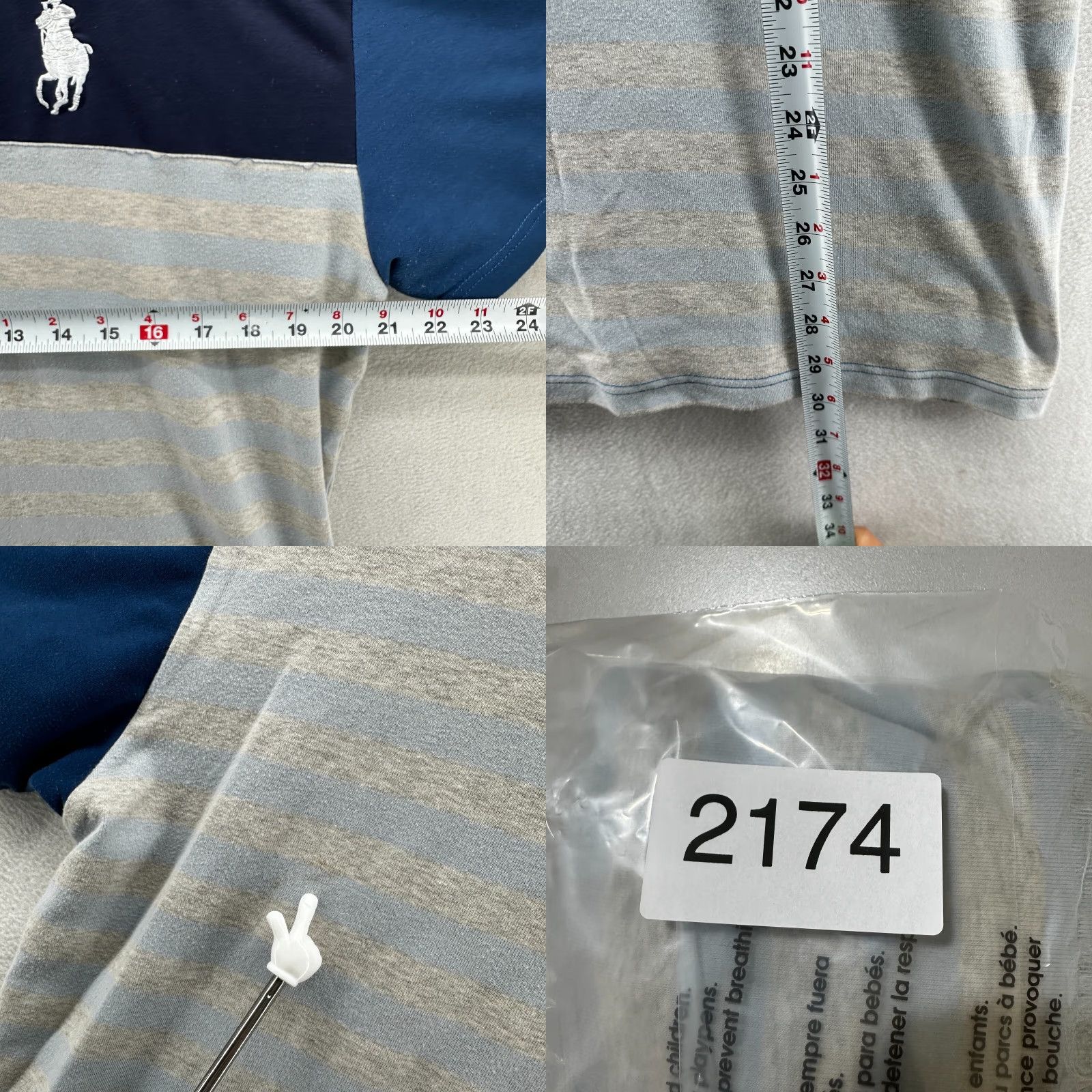 Ralph Lauren Ralph Lauren Polo Shirt Blue Striped Men's Medium Short Sleeve Collared Size US M / EU 48-50 / 2 - 8 Thumbnail