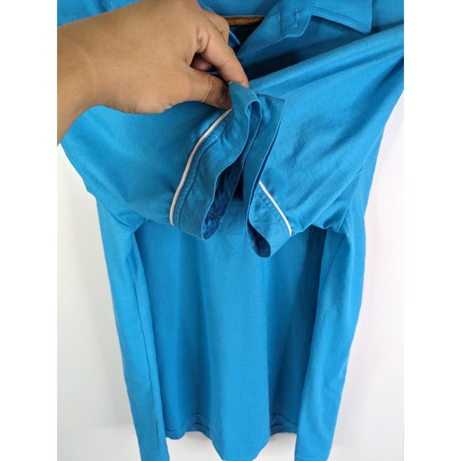 Tori Richard VINTAGE Tori Richard Polo Shirt Mens Large Light Blue Honolulu Hawaii Pocket Logo Preppy Size US L / EU 52-54 / 3 - 3 Thumbnail