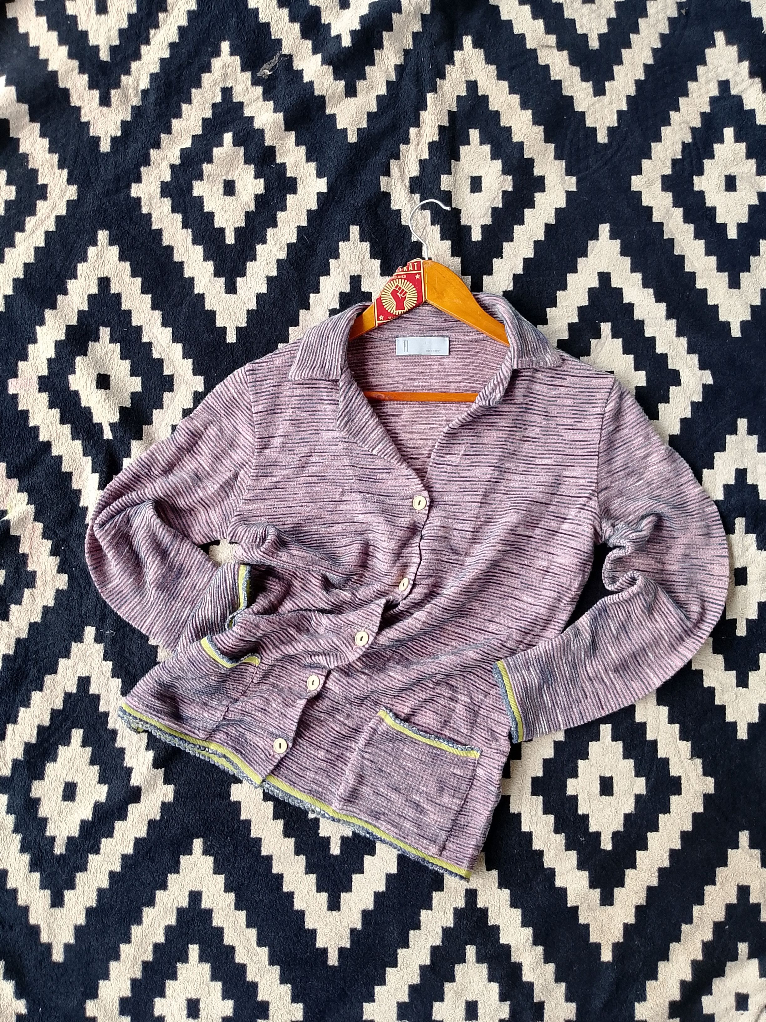 Missoni Vintage Missoni Italy Striped Merino Knit Patch Pocket Size S / US 4 / IT 40 - 1 Thumbnail