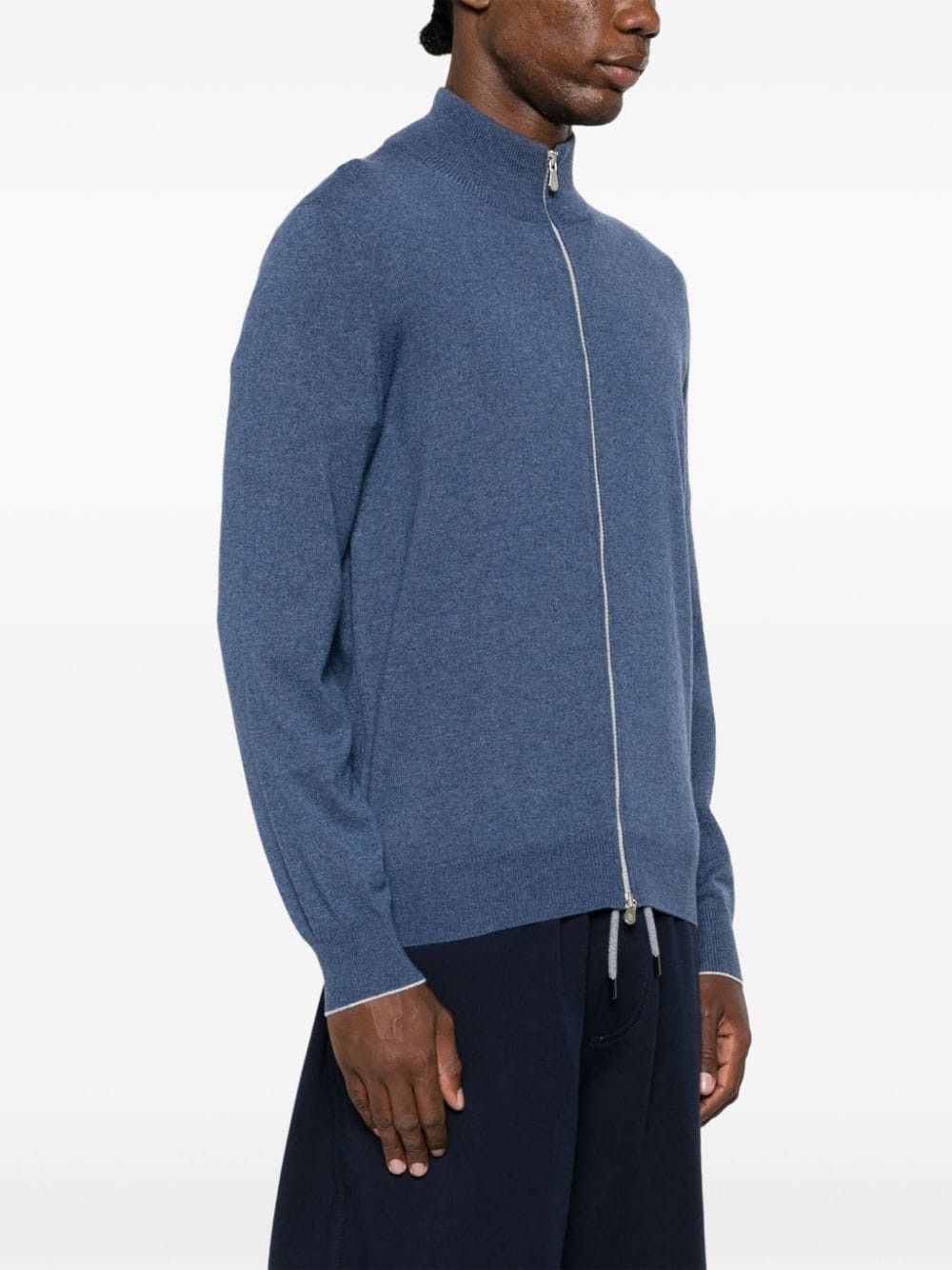 Brunello Cucinelli o1w1db10425 Cashmere Sweatshirt in Light Blue Size US XXL / EU 58 / 5 - 4 Thumbnail