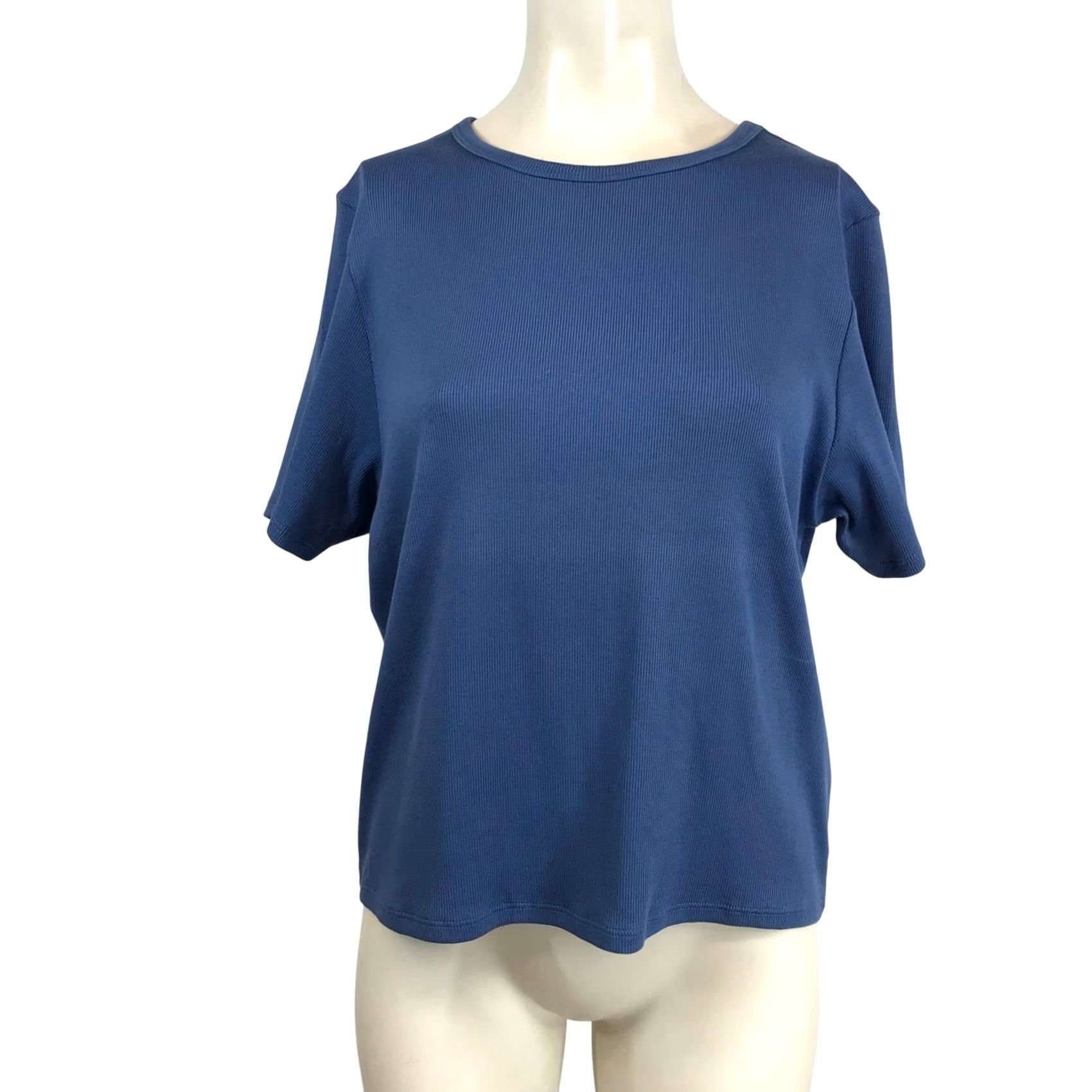 Pendleton VINTAGE Pendleton Blue Ribbed Crew Neck Knit Top XL Womens Size XL / US 12-14 / IT 48-50 - 2 Thumbnail