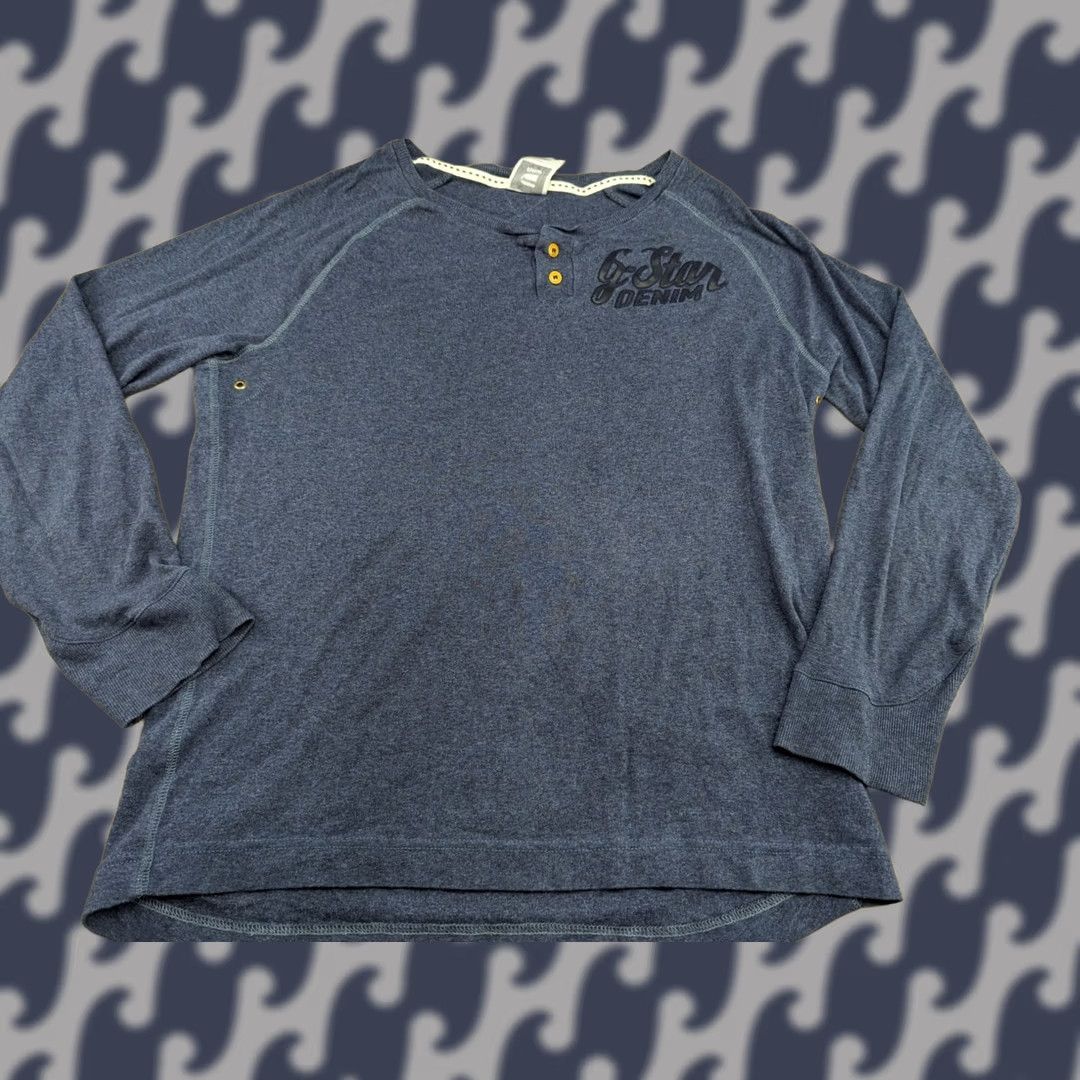 G-Star G-Star End-Zone Granddad Shirt Mens XL Blue Cotton Long Sleeves Shirt Mens XL Blue Cotton Long Sleeves Size US XL / EU 56 / 4 - 1 Thumbnail