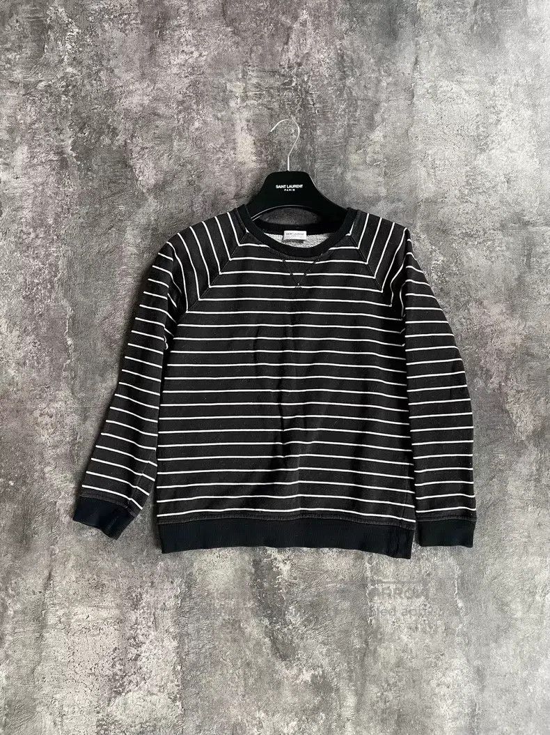 Saint Laurent Paris Saint Laurent Paris Black and White Striped Top Size US S / EU 44-46 / 1 - 1 Thumbnail