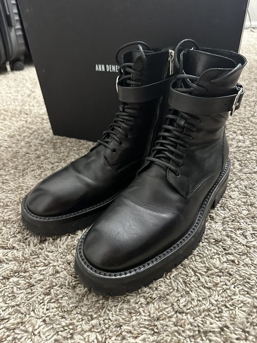 Ann Demeulemeester Cisse Tuxon Combat Boots 11 eyelet Men’s version ...