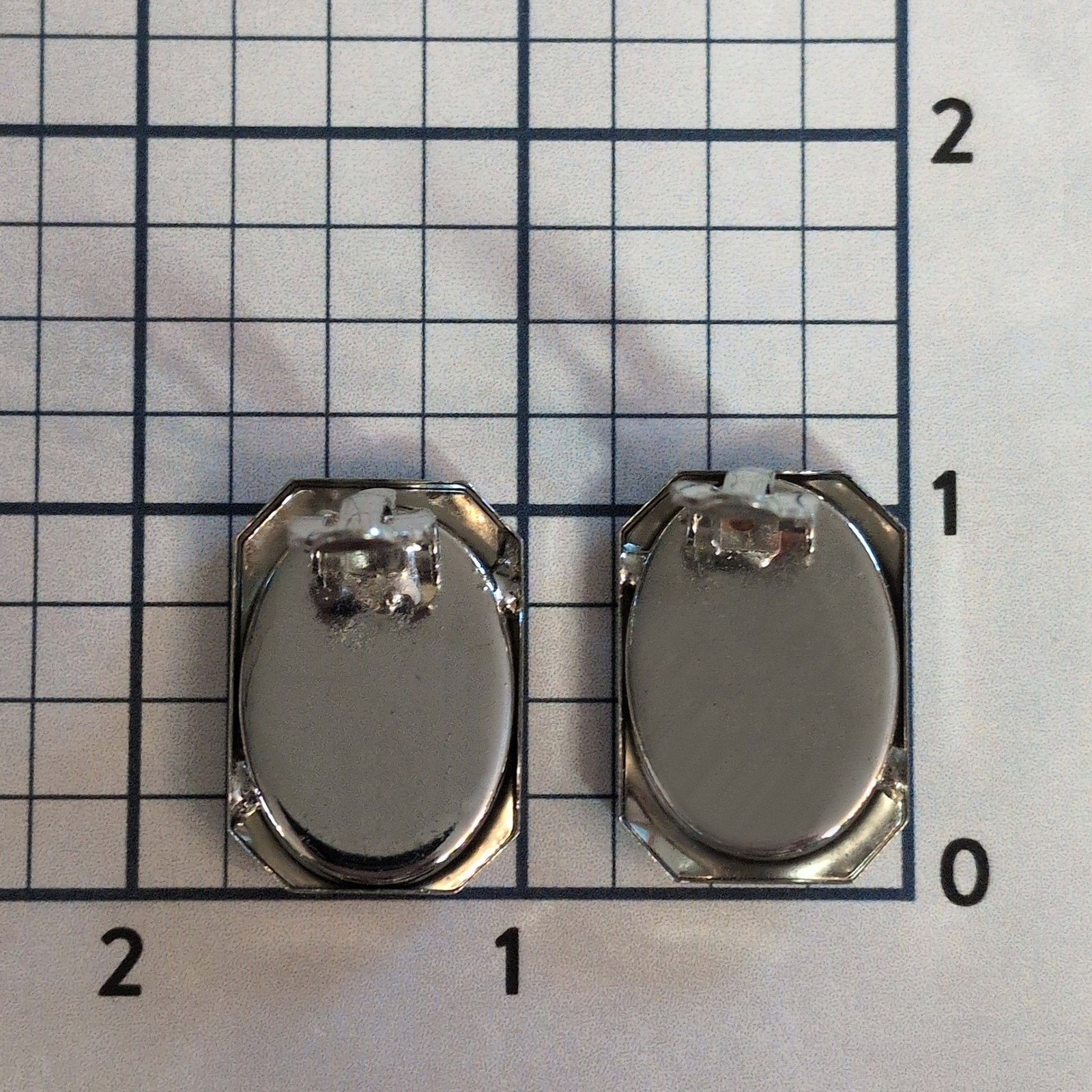 Jordache VTG 1980 Jordache Silver Mirrored Rectangle Clip-On Earrings Size ONE SIZE - 6 Thumbnail