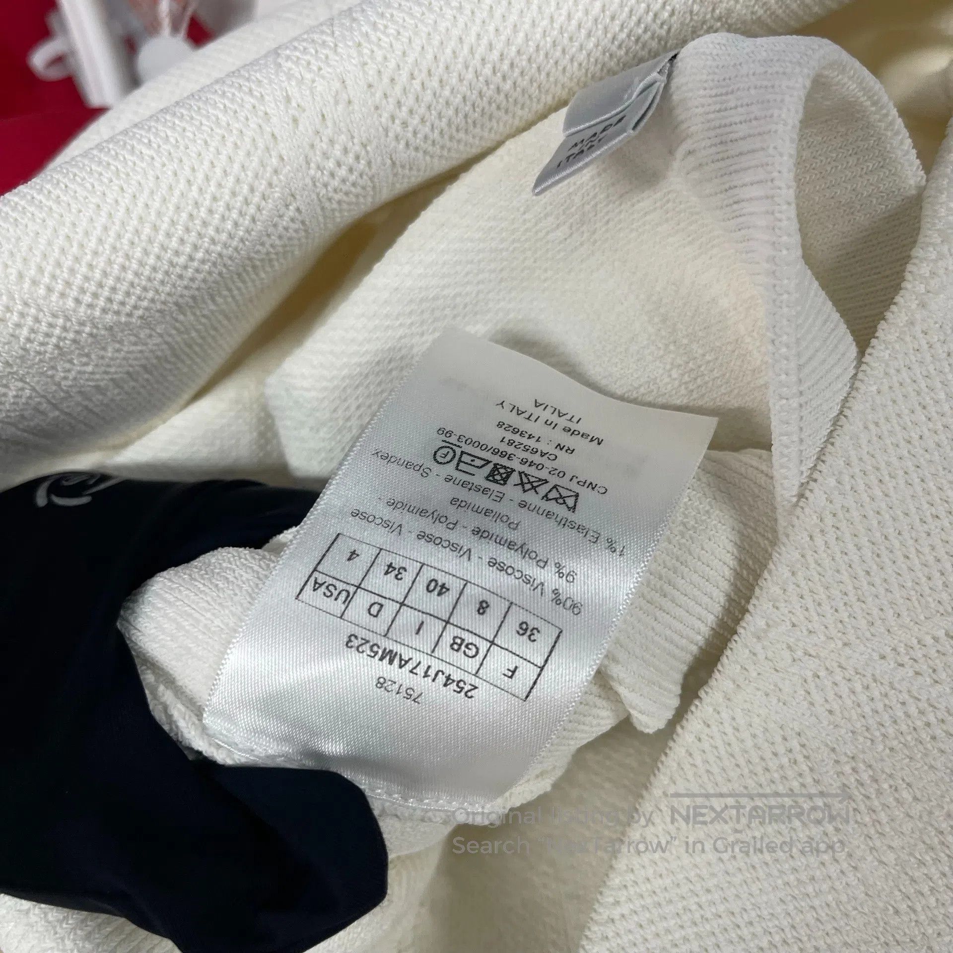 Dior Dior White CD Button Knit Collar Pocket Jacket| Size XXS / US 00 / IT 34 - 6 Thumbnail