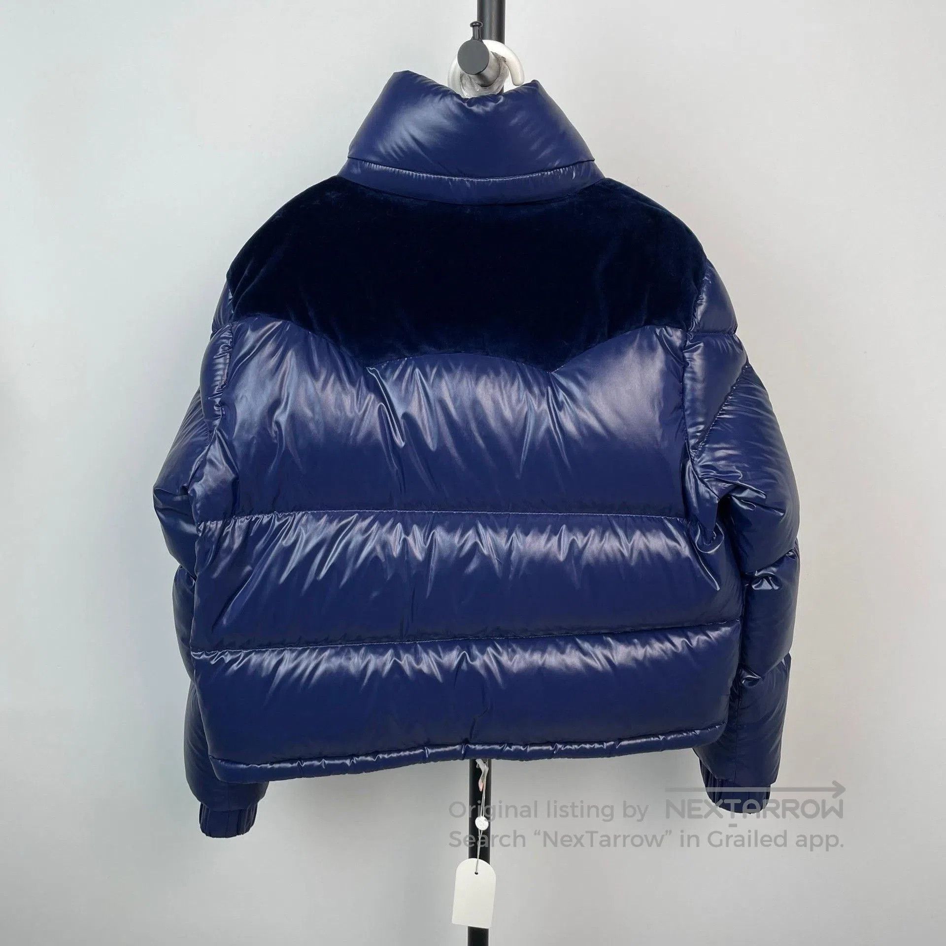 Moncler Moncler Narmada Blue Velvet Puffer Jacket. Size M / US 6-8 / IT 42-44 - 2 Thumbnail