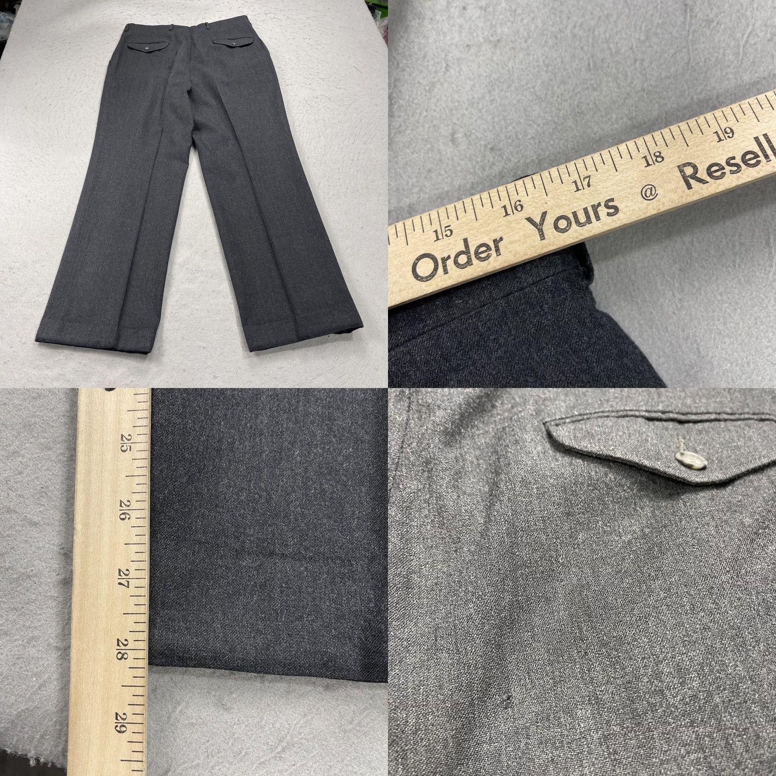 Vintage VINTAGE L.L. Bean Pants Mens 34x28 Gray Wool Trousers Made USA Dress Pants Mens 34 Size US 34 / EU 50 - 8 Thumbnail