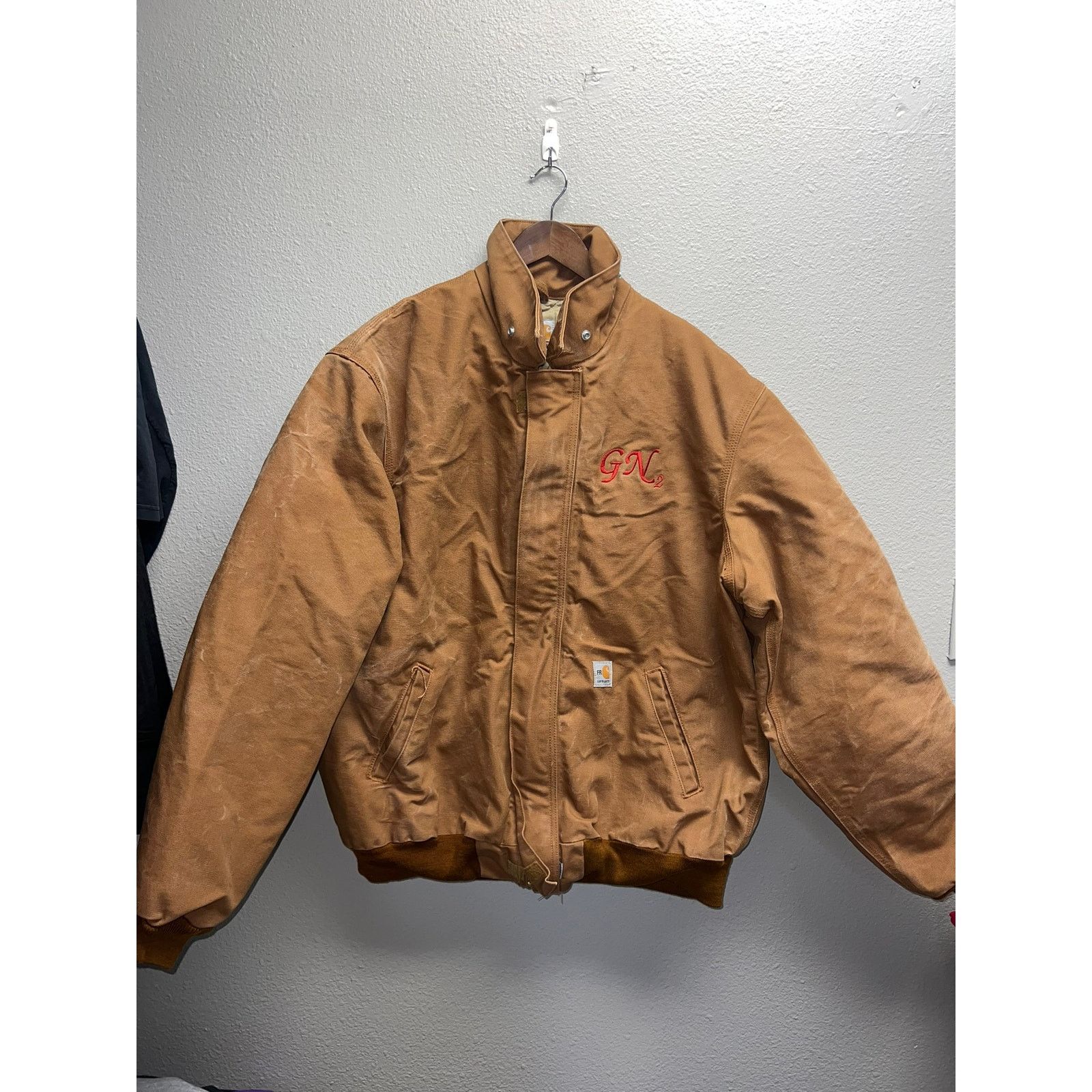 Carhartt FR Canvas Jacket Bomber Workwear Duck Work Coat XL