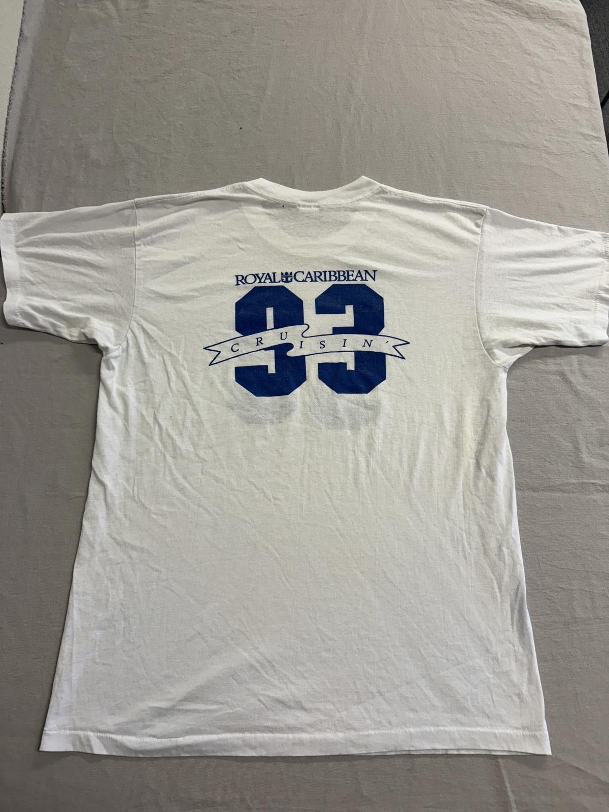 Designer Vtg Royal Carribbean T-shirt 1993 Cruisin Tee Made in USA XL Size US XL / EU 56 / 4 - 2 Thumbnail