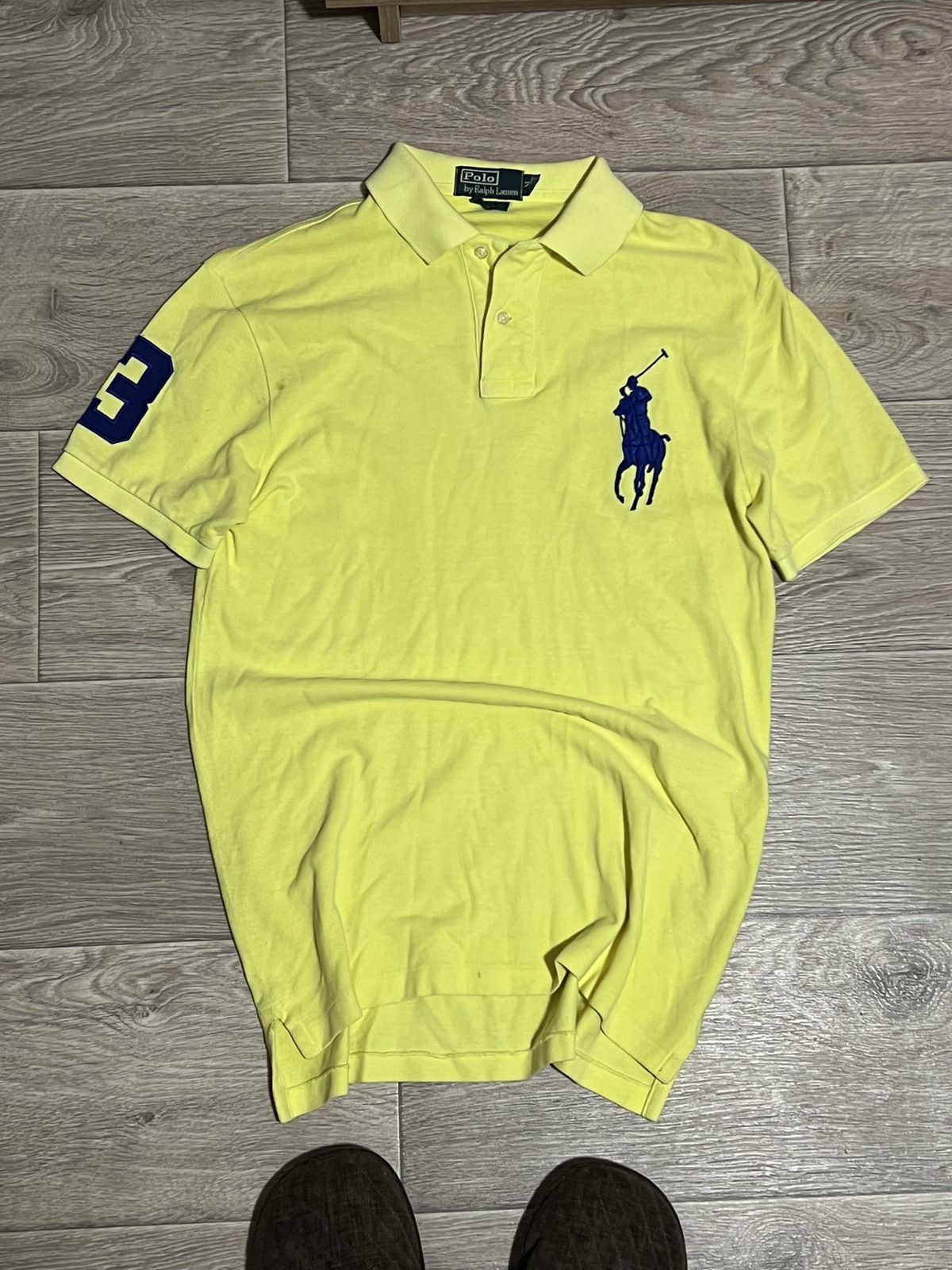 Polo Ralph Lauren × Vintage POLO RALPH LAUREN NUMBER 3 YELLOW POLO SHIRT Size US M / EU 48-50 / 2 - 1 Thumbnail