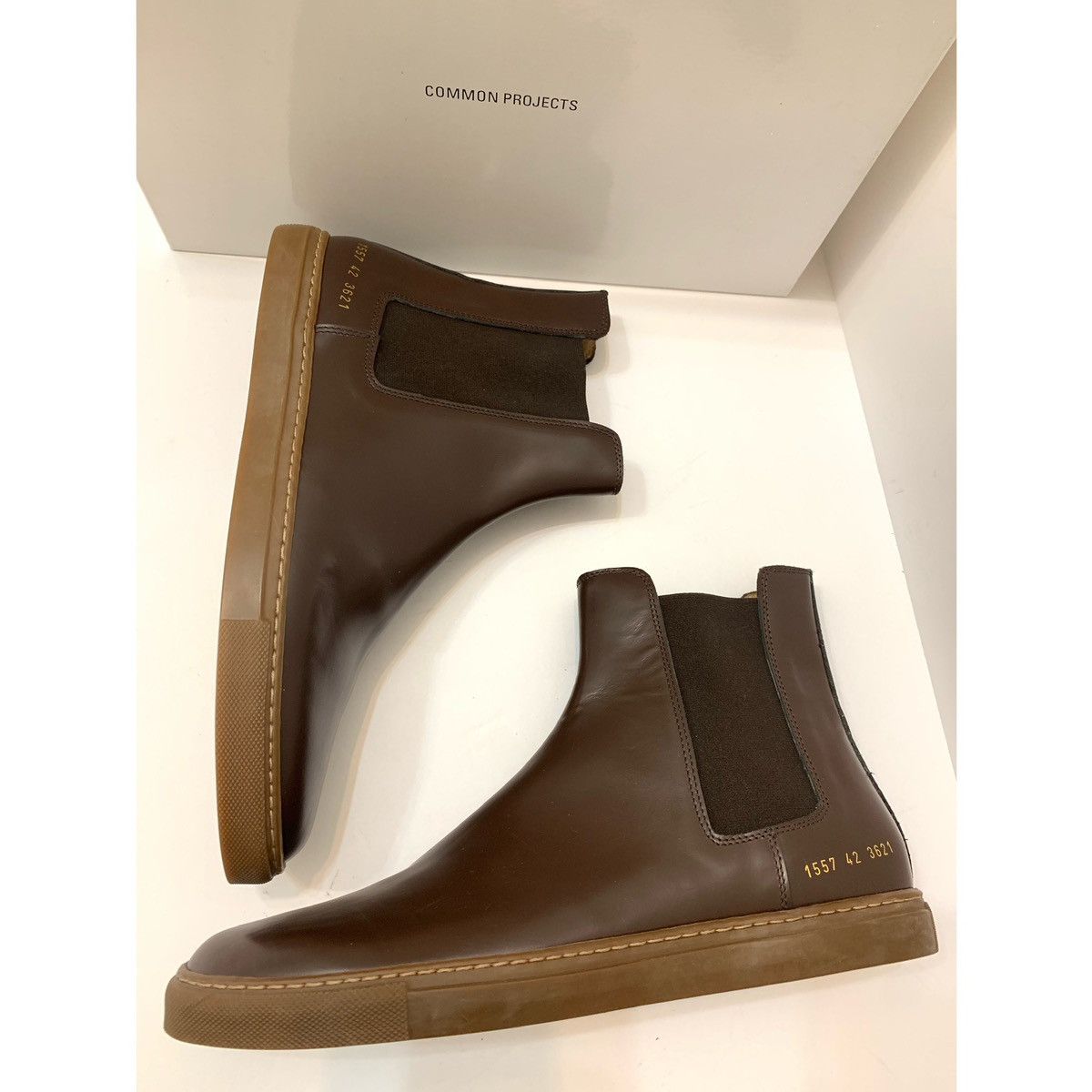 Common Projects COMMON PROJECTS BROWN CHELSEA REC BOOTS Grailed