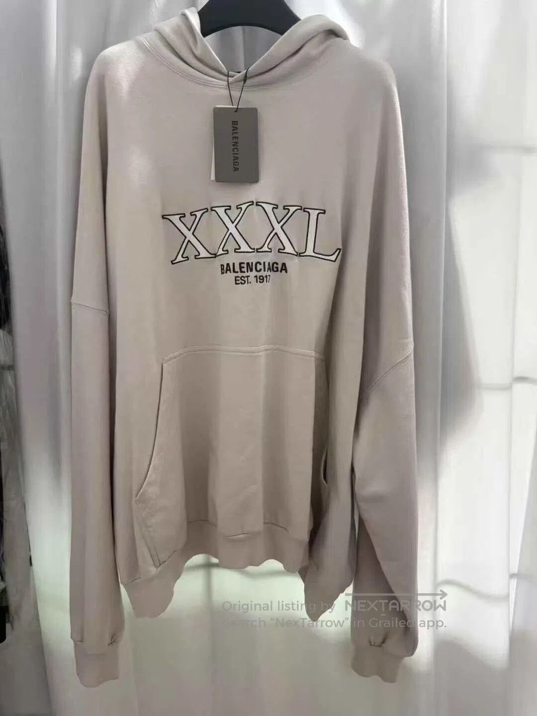 Balenciaga Balenciaga Off-White 3XL Embroidered Logo Hoodie Sweatshir Size US S / EU 44-46 / 1 - 1 Thumbnail
