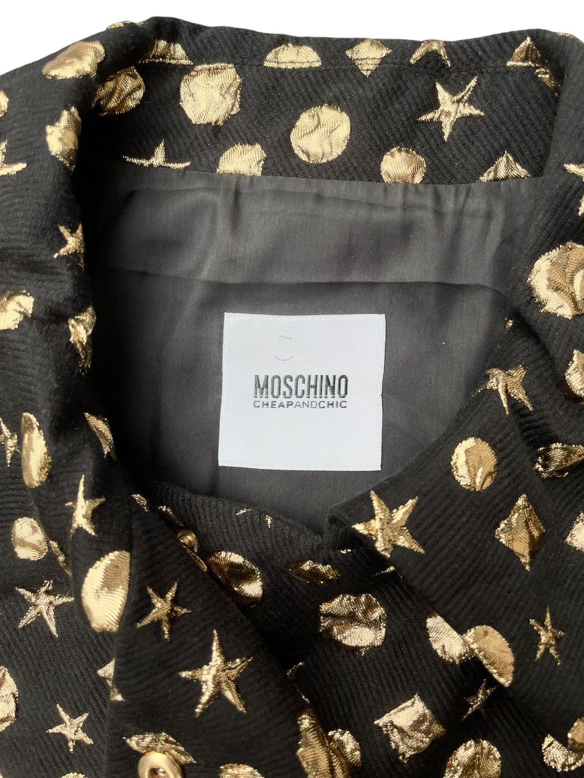 Moschino Moschino Cheap and Chic Gold Foiled Trench Coat Size M / US 6-8 / IT 42-44 - 6 Thumbnail