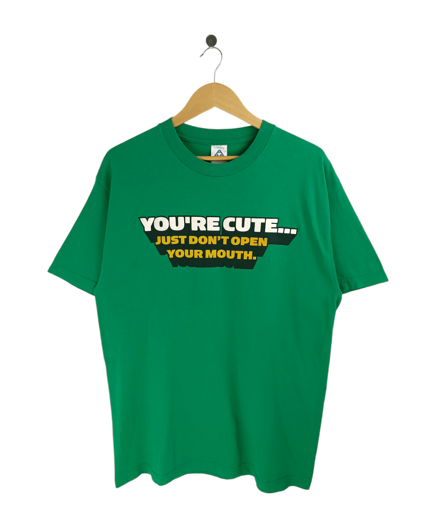 Vintage VINTAGE Y2K YOU CUTE JUST DONT OPEN YOUR MOUTH FUNNY HUMOR T Size US L / EU 52-54 / 3 - 1 Thumbnail