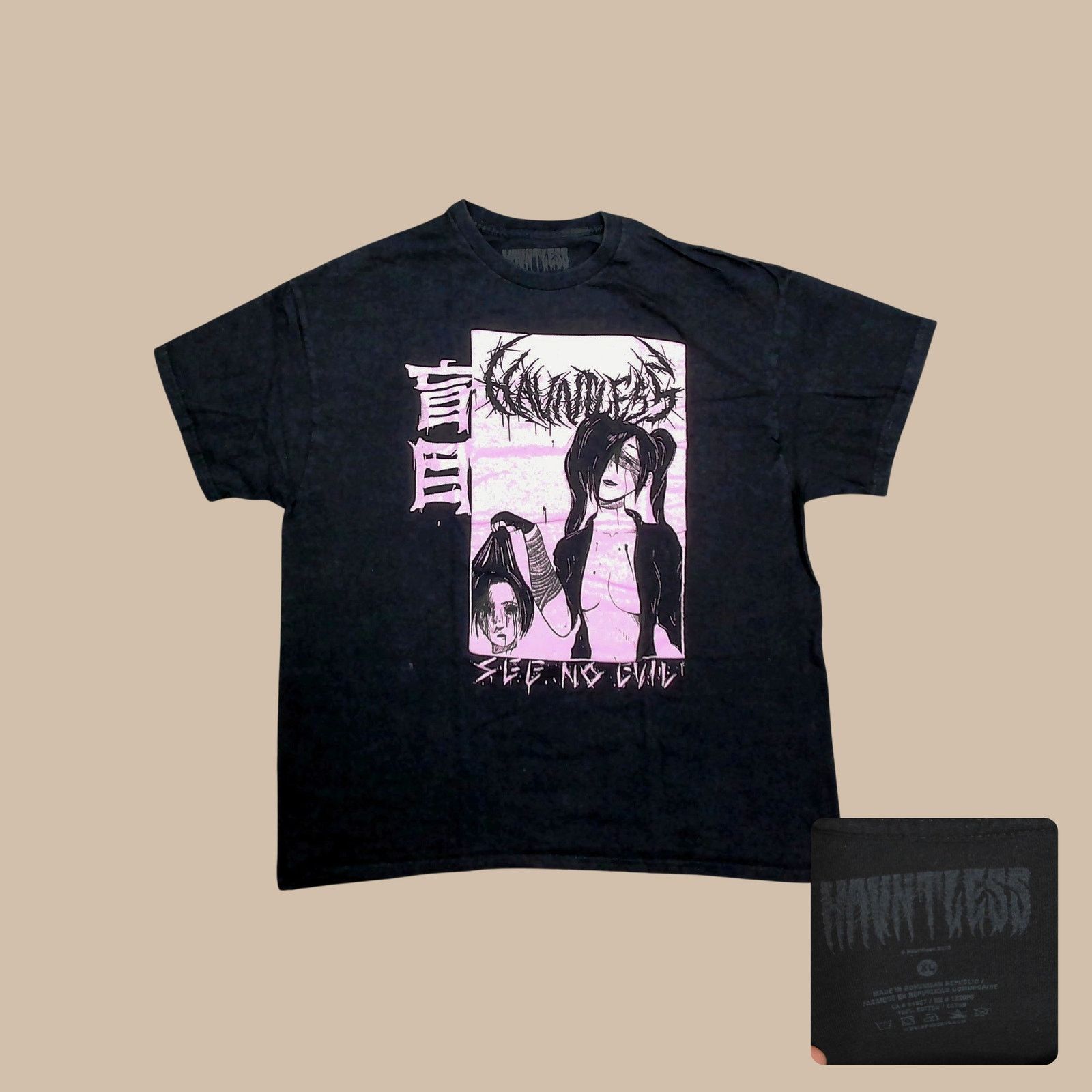 Other Hauntless 2019 See No Evil Anime Goth Tee XL Size US XL / EU 56 / 4 - 1 Thumbnail