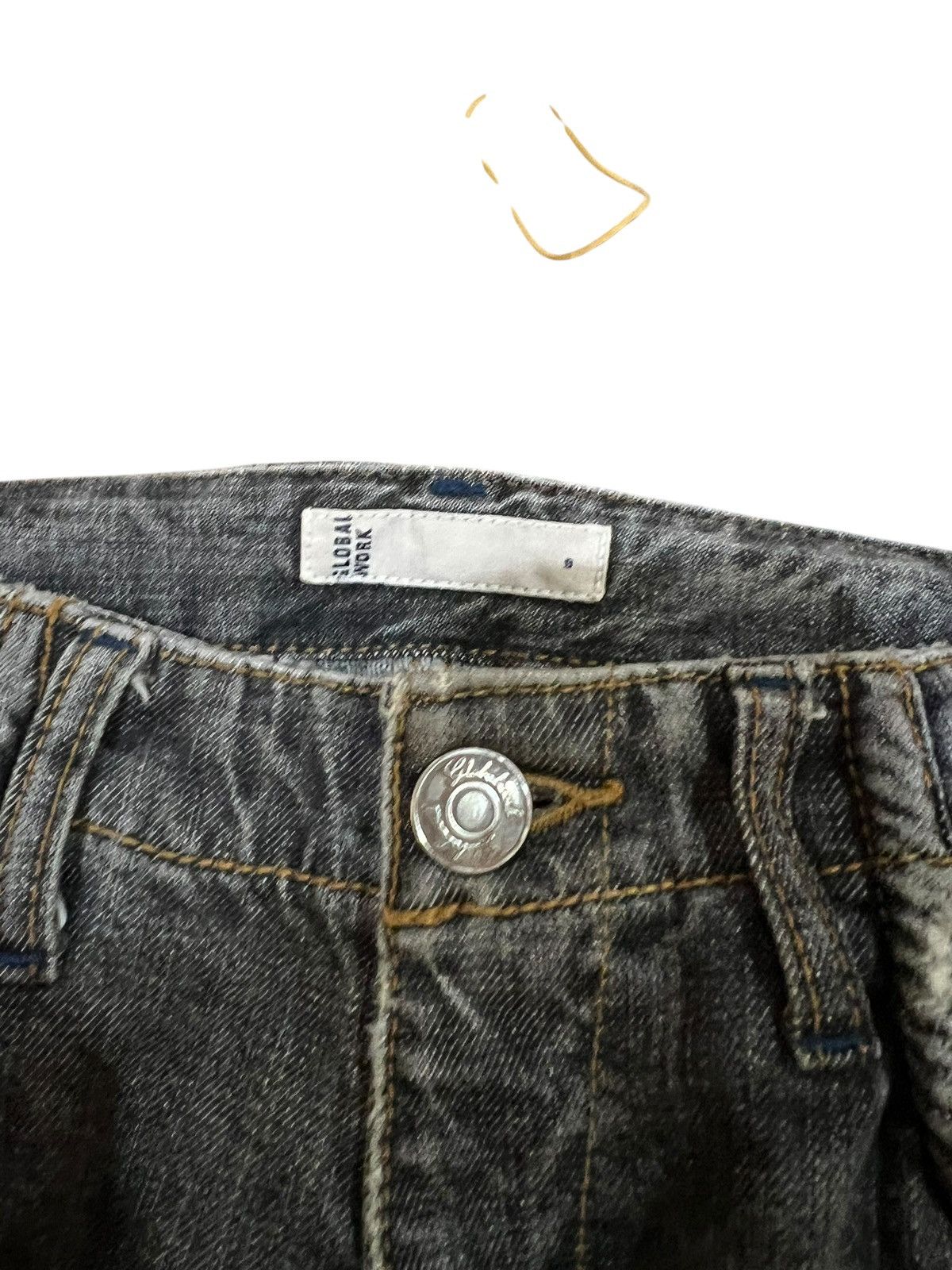 Japanese Brand Vintage Japanese Brand Global Work Bondage Distress Jean Size US 30 / EU 46 - 8 Thumbnail