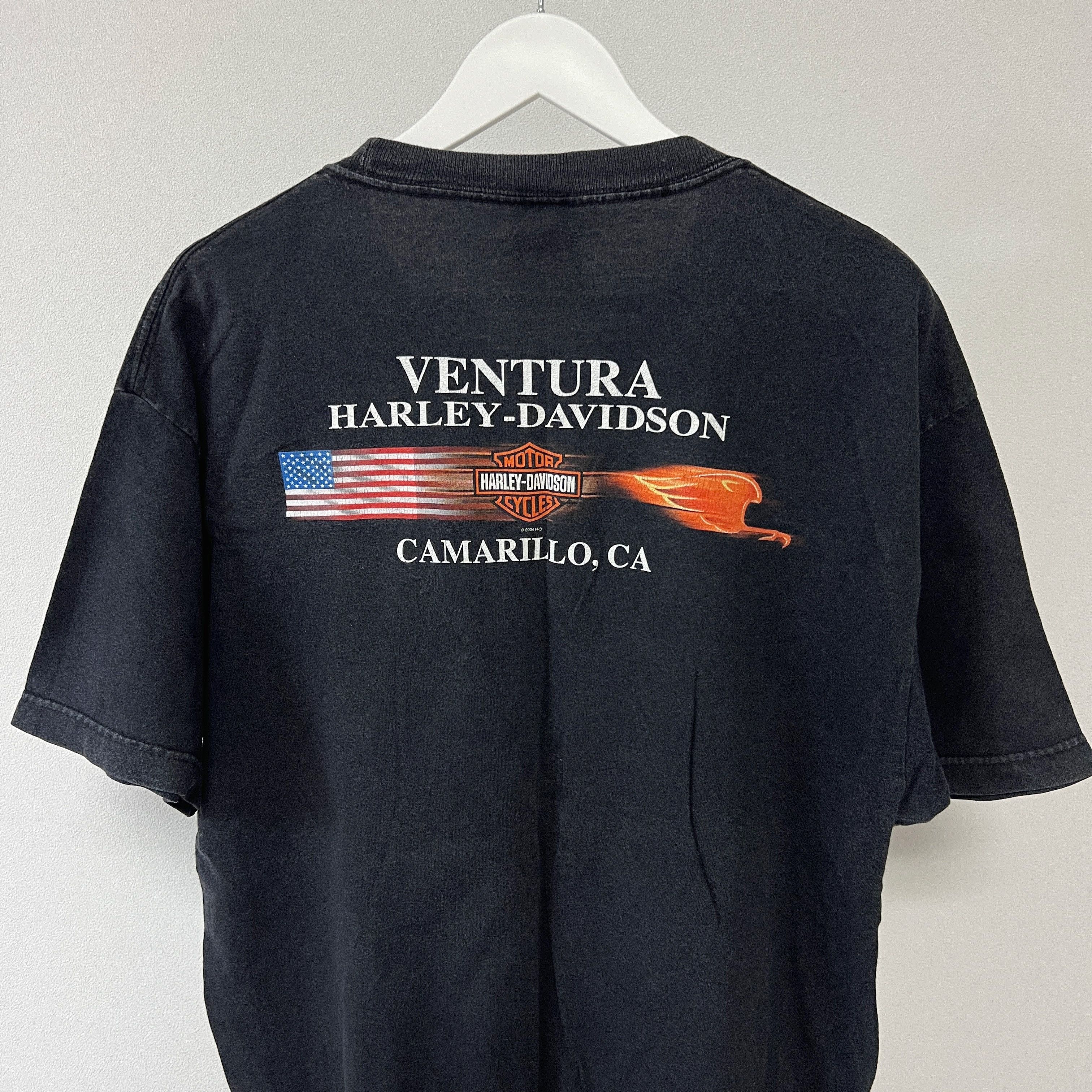 Harley Davidson Harley Davidson USA Flag Flame California Motorcycle T-Shirt Size US L / EU 52-54 / 3 - 4 Thumbnail