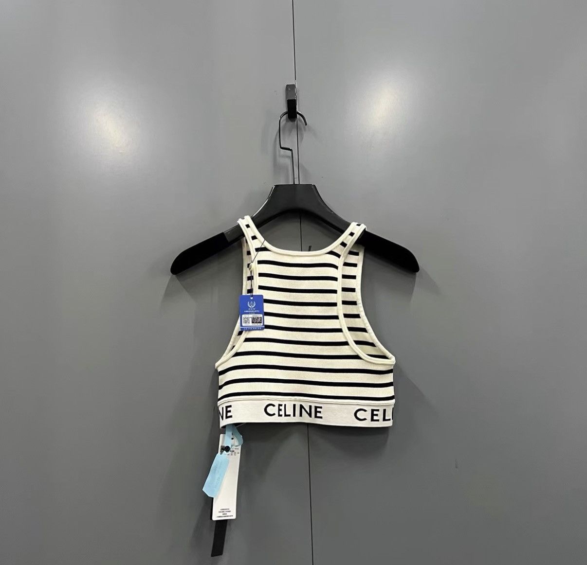 Celine Celine Striped Logo Tank Top J41 Size US L / EU 52-54 / 3 - 2 Thumbnail