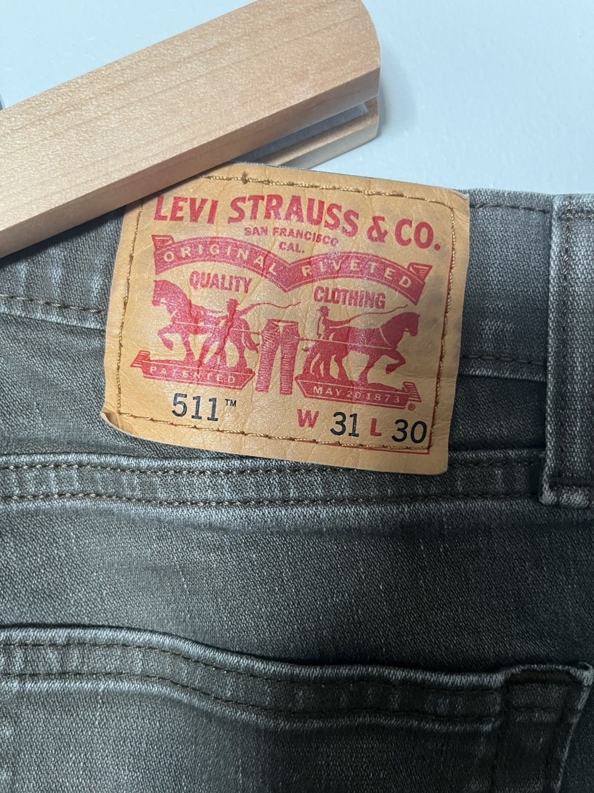 Levi's Grey Levi’s Denim Straightleg 511 Pants Size US 31 - 3 Thumbnail