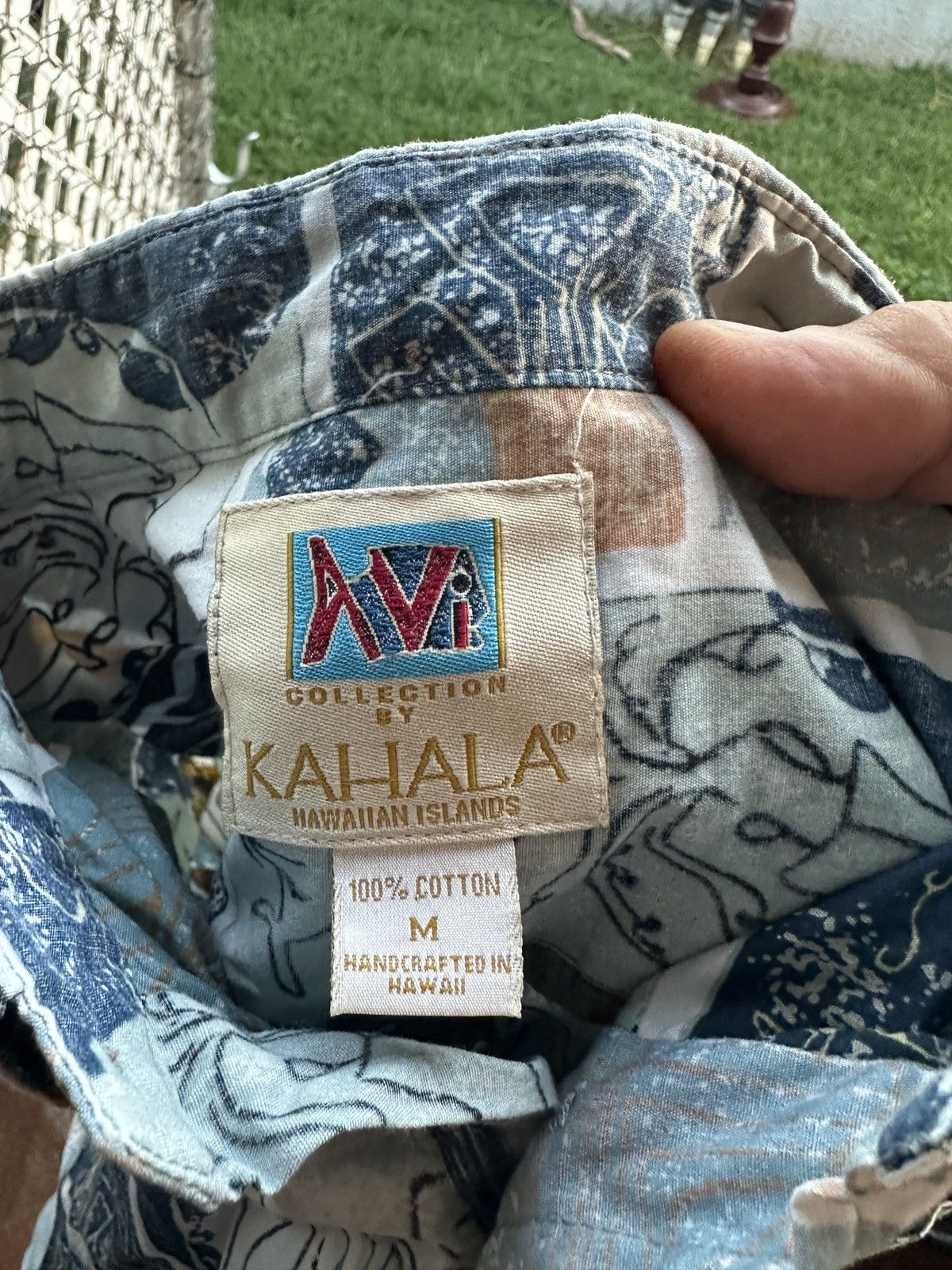 Other PreOwned Kahala Blue Hawaiian Print 3/4 Button Men's Medium Size US M / EU 48-50 / 2 - 4 Thumbnail