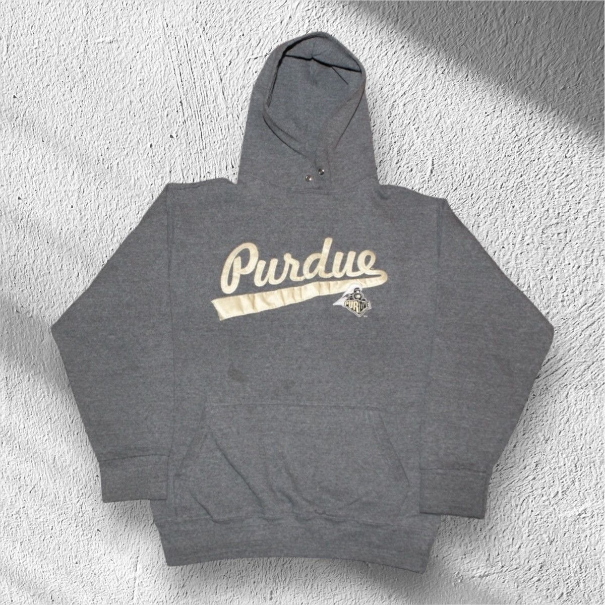 Vintage Vintage 90s Purdue Boilermakers Gray Hoodie – Small Size US S / EU 44-46 / 1 - 1 Thumbnail