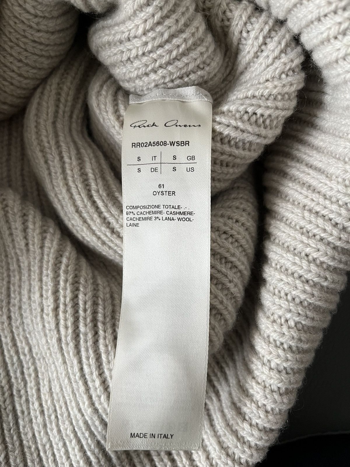 Rare Brand New Rick Owens Gethsemane FW 2021 Runway Sweater