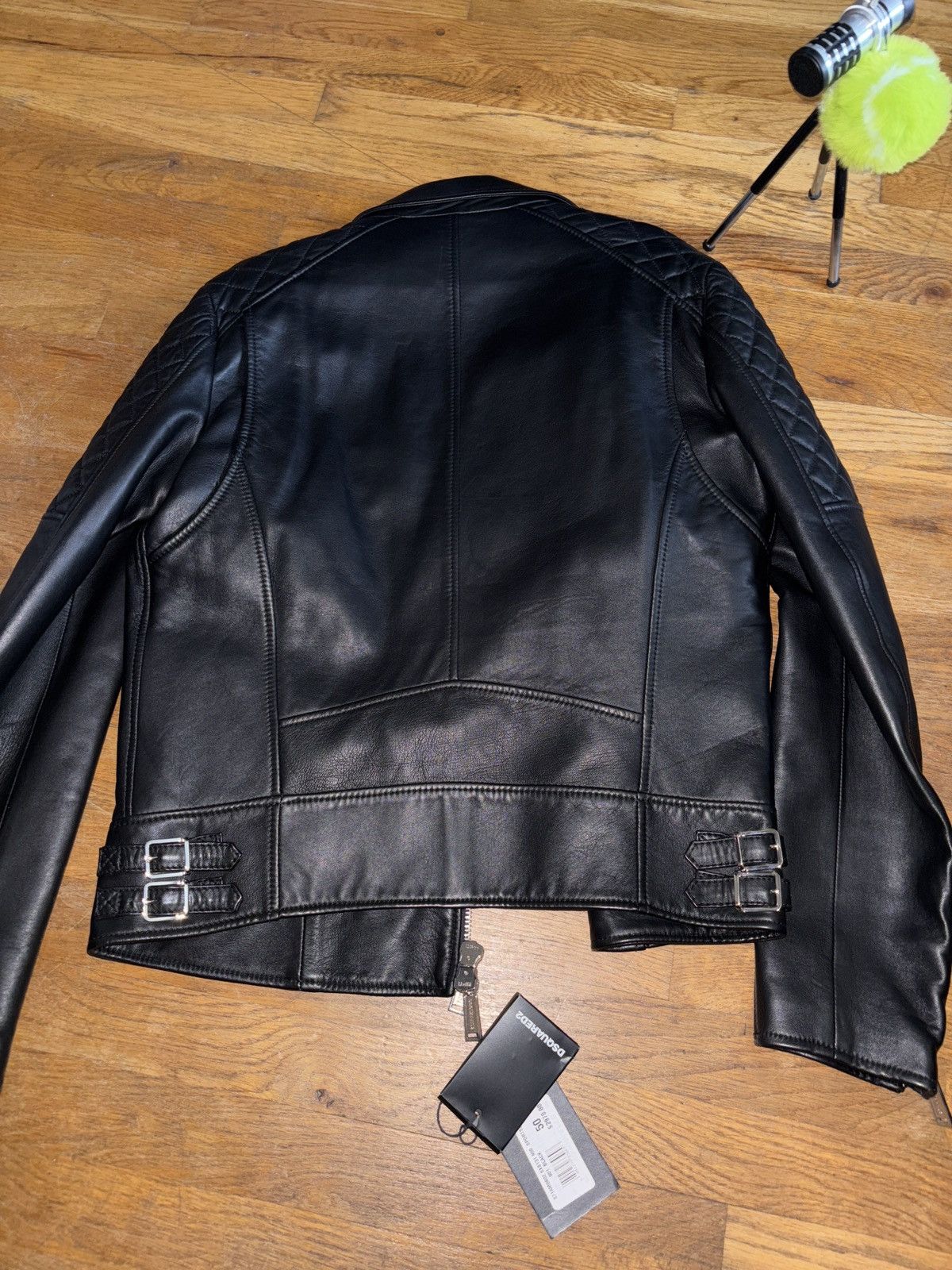 Dsquared2 Leather biker jacket Size US M / EU 48-50 / 2 - 7 Thumbnail