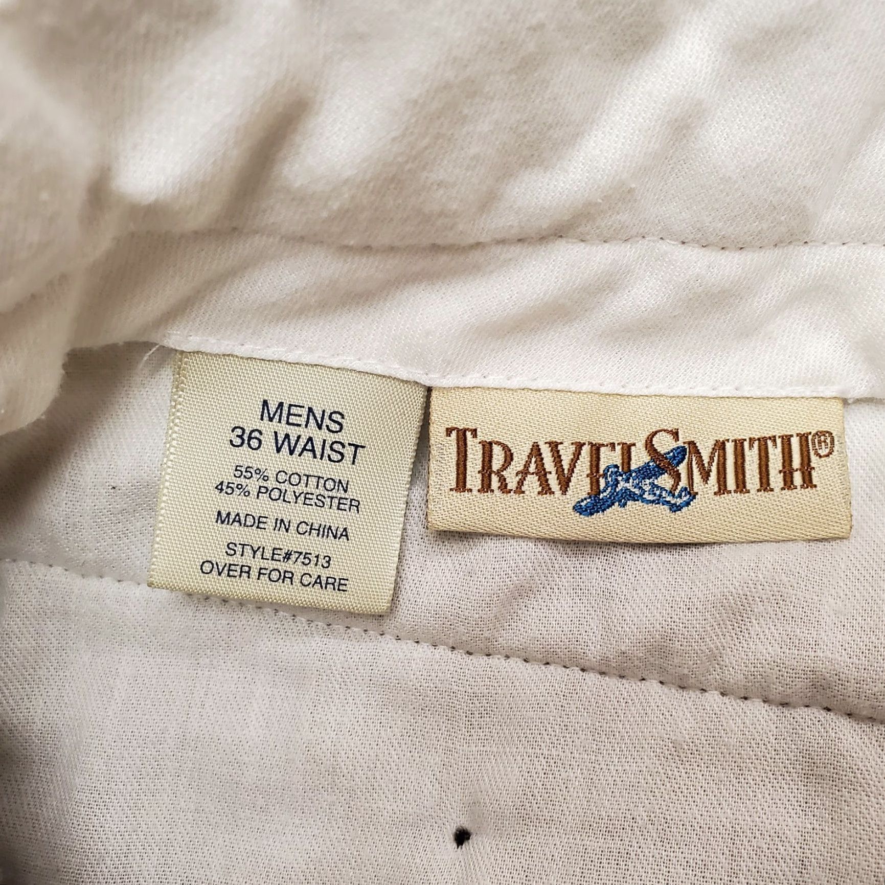 Vintage VINTAGE Travel Smith Pants Mens 36X29 Khaki Pleated Cotton Blend Outdoor Travel Golf Beige 90s Mens Size US 36 / EU 52 - 5 Thumbnail