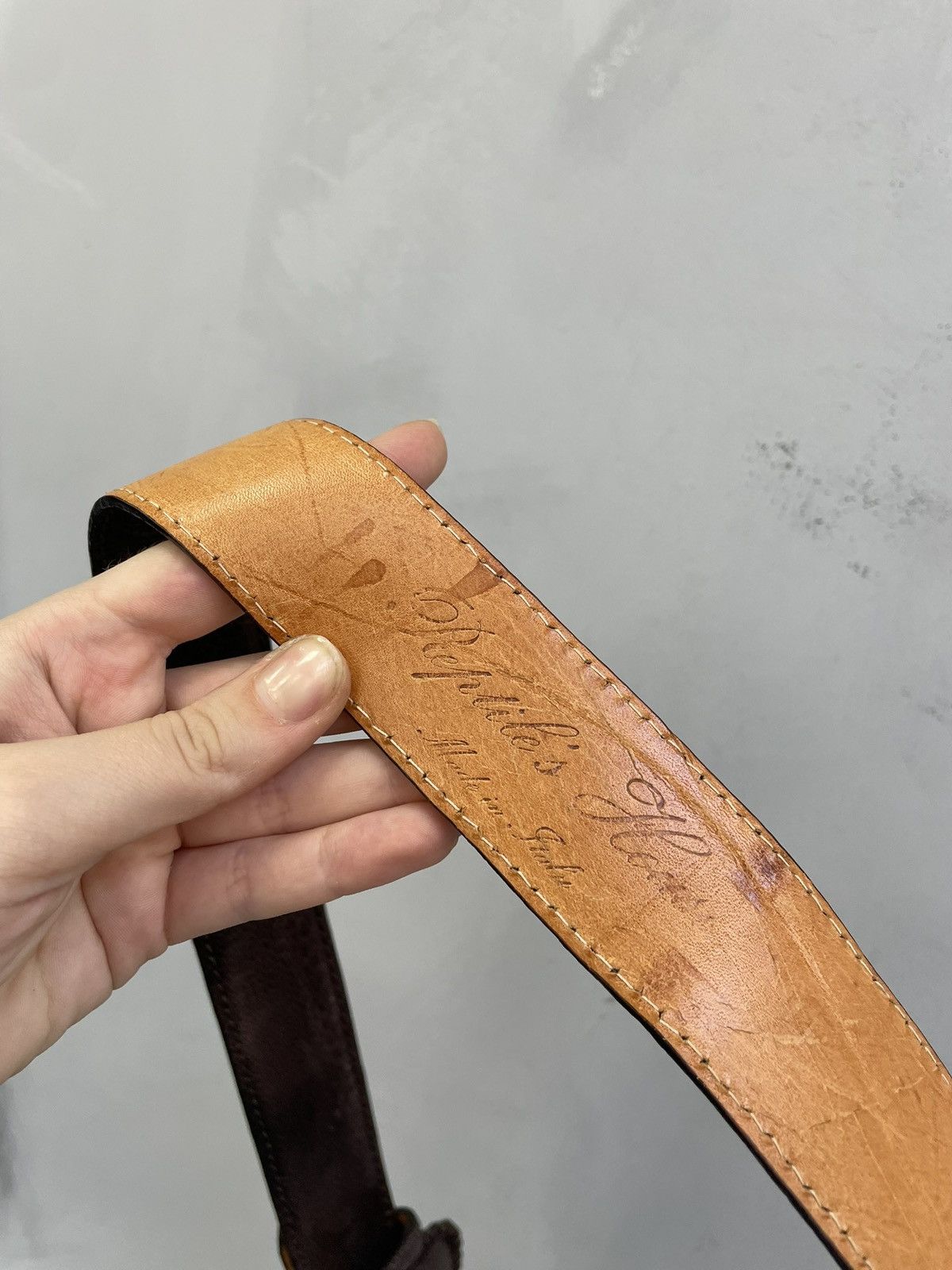 14th Addiction Rare 14th addiction ostrich leather reptiles house belt Size ONE SIZE - 5 Thumbnail