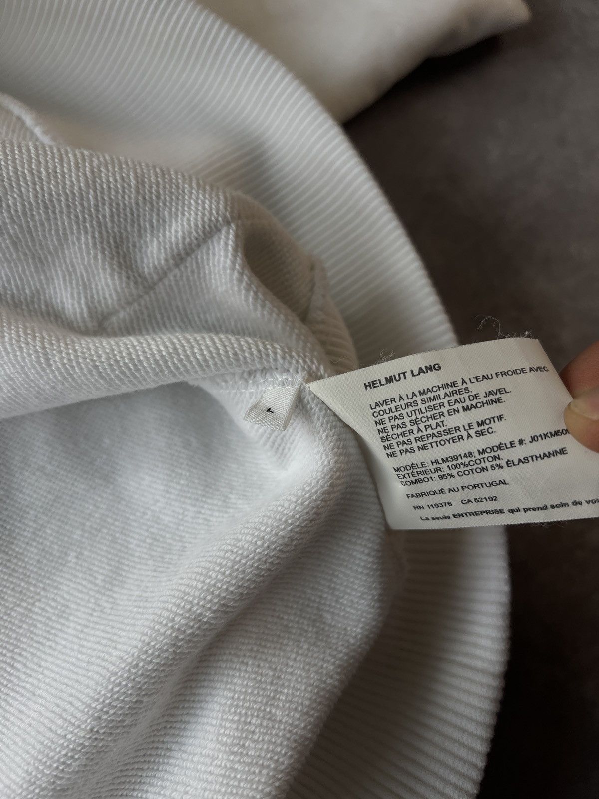 Helmut Lang Helmut Lang White Impress Hoodie Designer Hype L Size Size US L / EU 52-54 / 3 - 6 Thumbnail