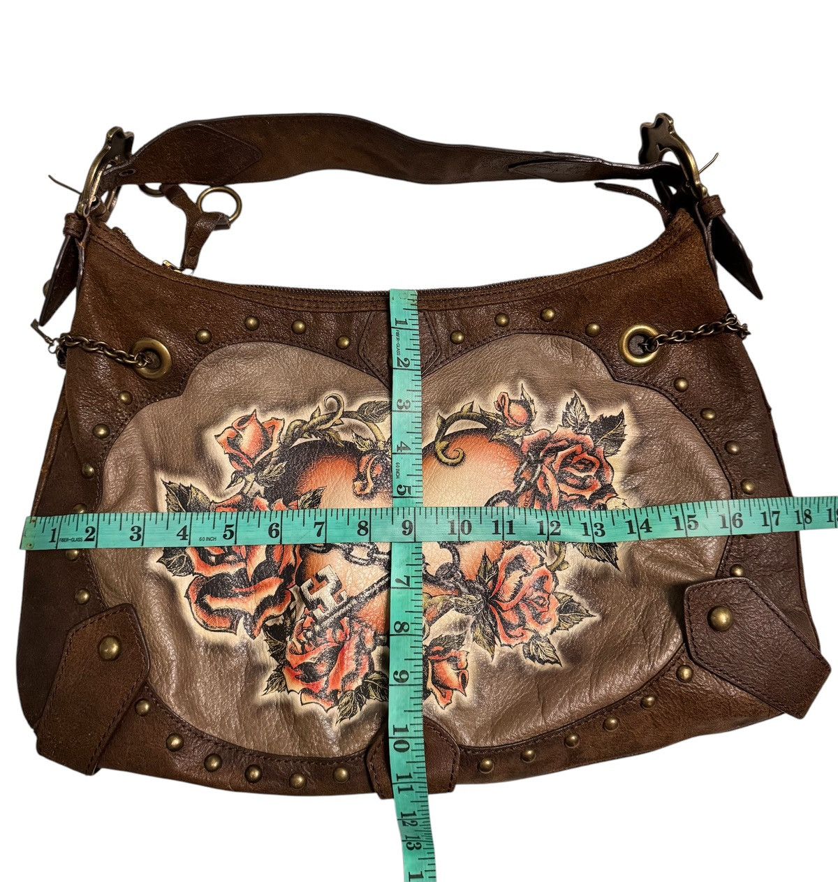 Isabel Marant Etoile Rare Issabella Fiore Hearty Studded Floral Hobo Shoulder Size ONE SIZE - 21 Thumbnail