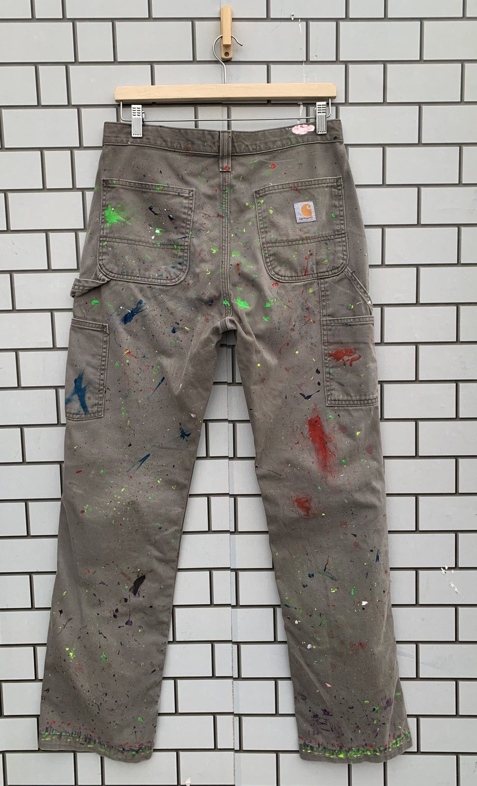 Carhartt Vintage Carhartt Carpenter Custom Painted Pants Size US 31 - 1 Thumbnail
