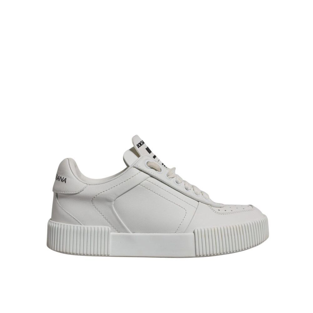 Dolce & Gabbana Dolce & Gabbana White Miami Leather Low Top Sneakers Shoes Size US 6 / IT 36 - 6 Thumbnail