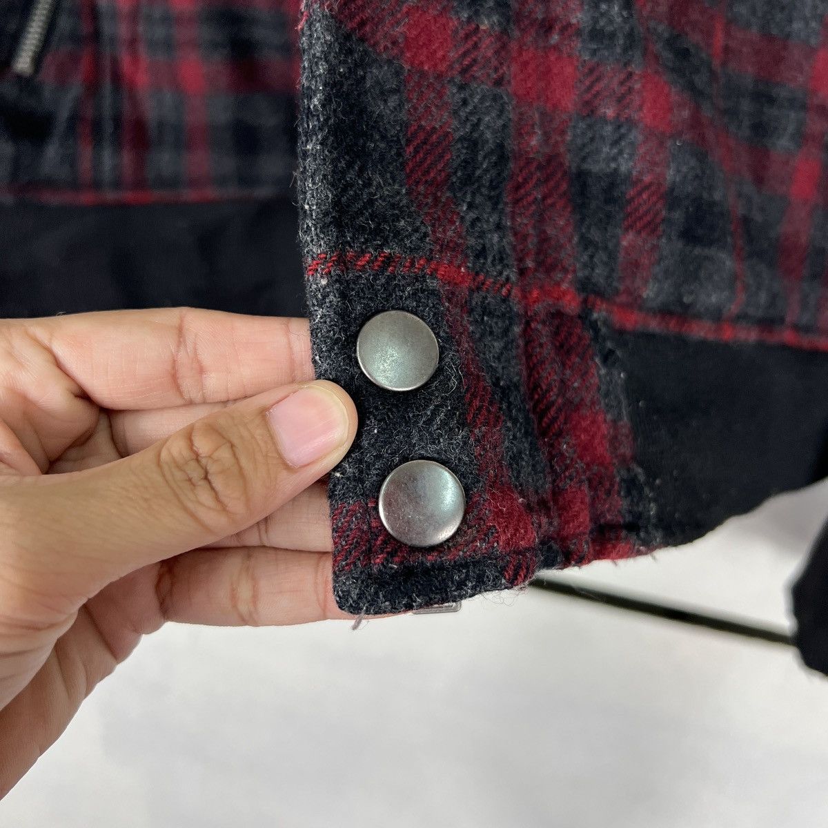 Japanese Brand 🔥 SEMANTIC DESIGN WOOL PLAID ZIPPER JACKET Size US M / EU 48-50 / 2 - 14 Thumbnail