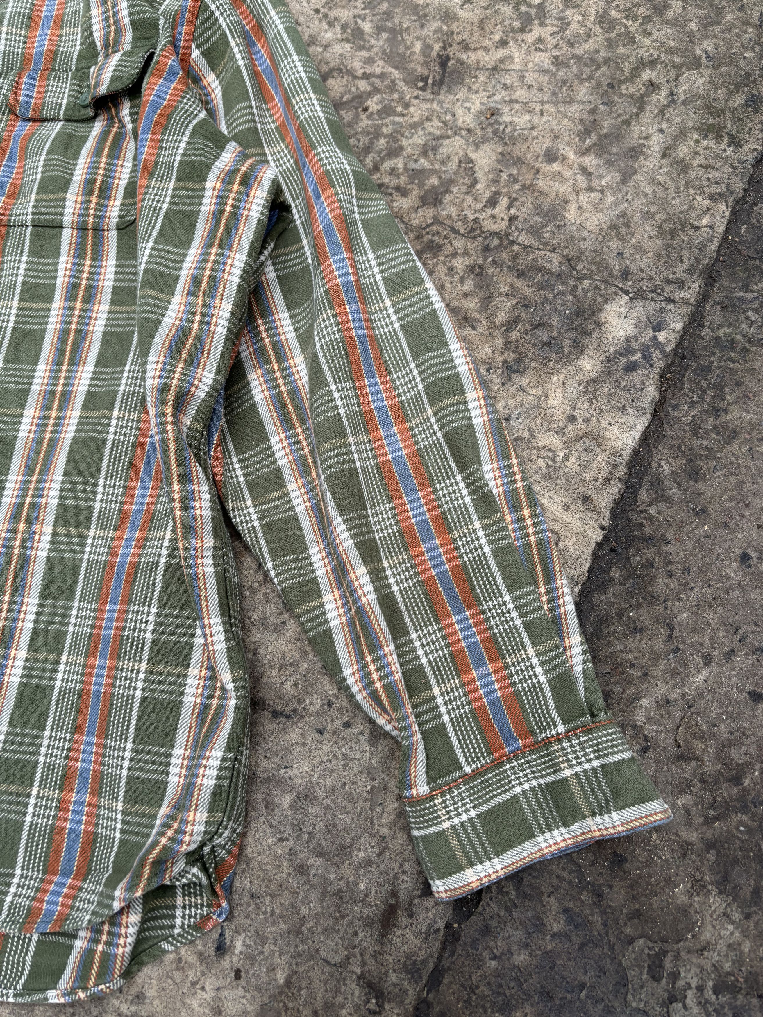 L.L. Bean × Vintage Vintage L.L.Bean Checked Flannel Green Shirt Size US XL / EU 56 / 4 - 7 Thumbnail