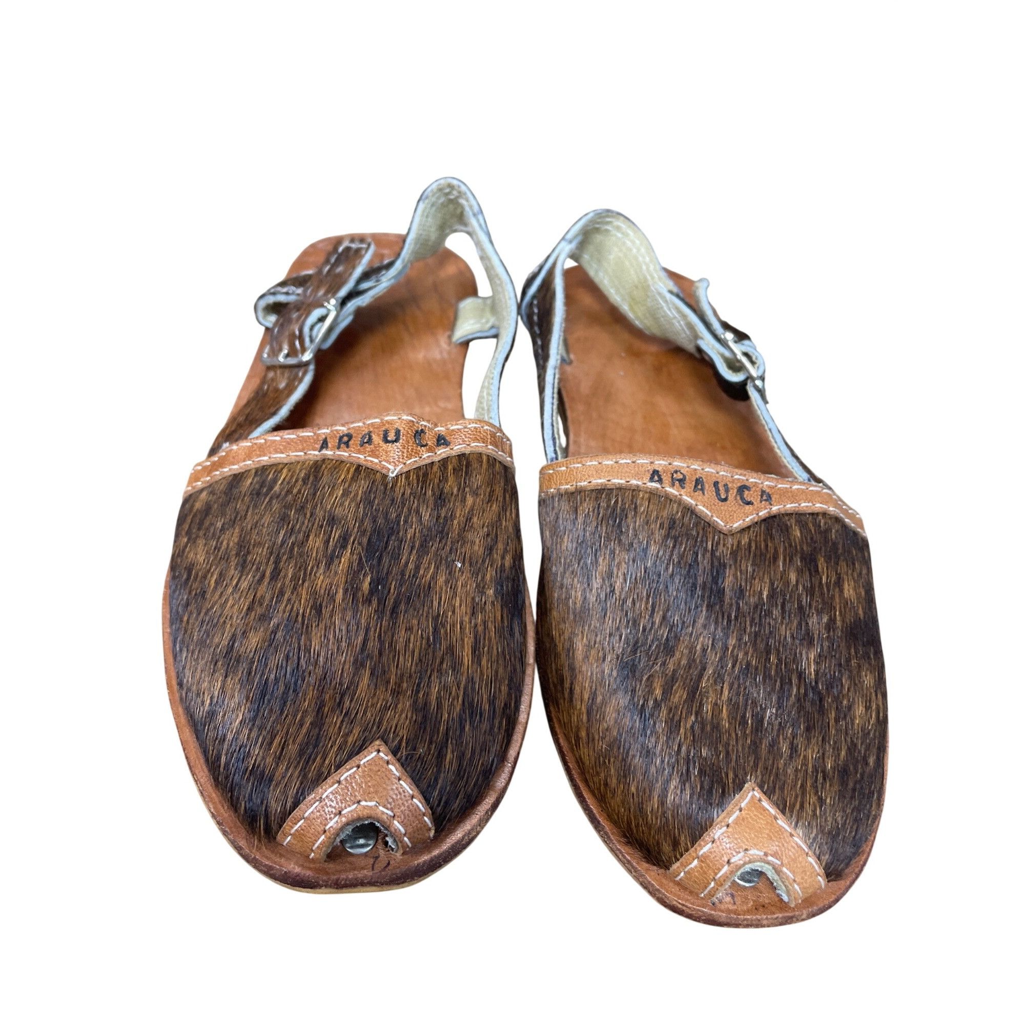 Other Arauca Cowhide hurache wms brown handmade leather sandals Sz Size US 5.5 / IT 35.5 - 3 Thumbnail